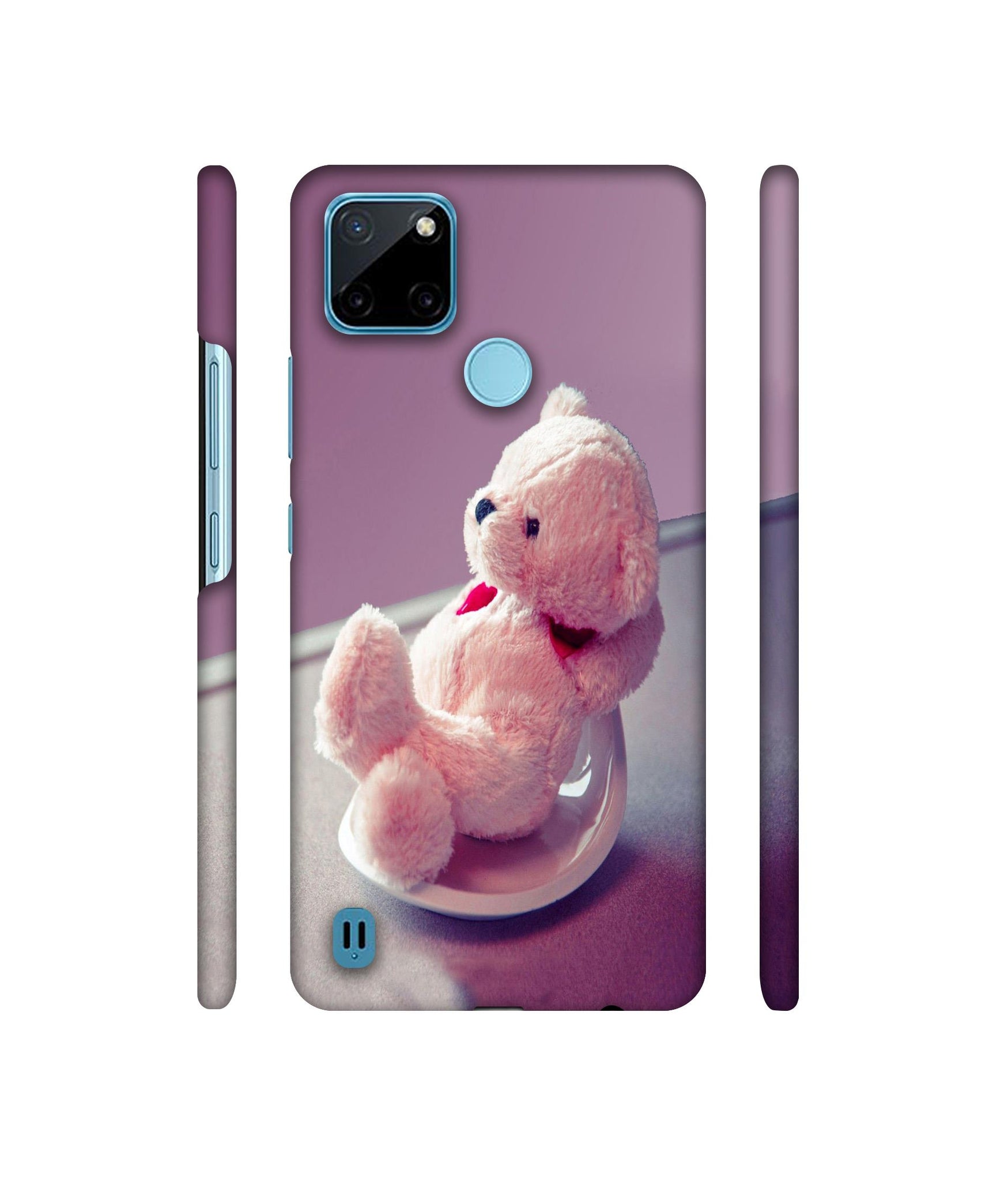 Cute Teddy Bear Designer Hard Back Cover for Realme C21Y