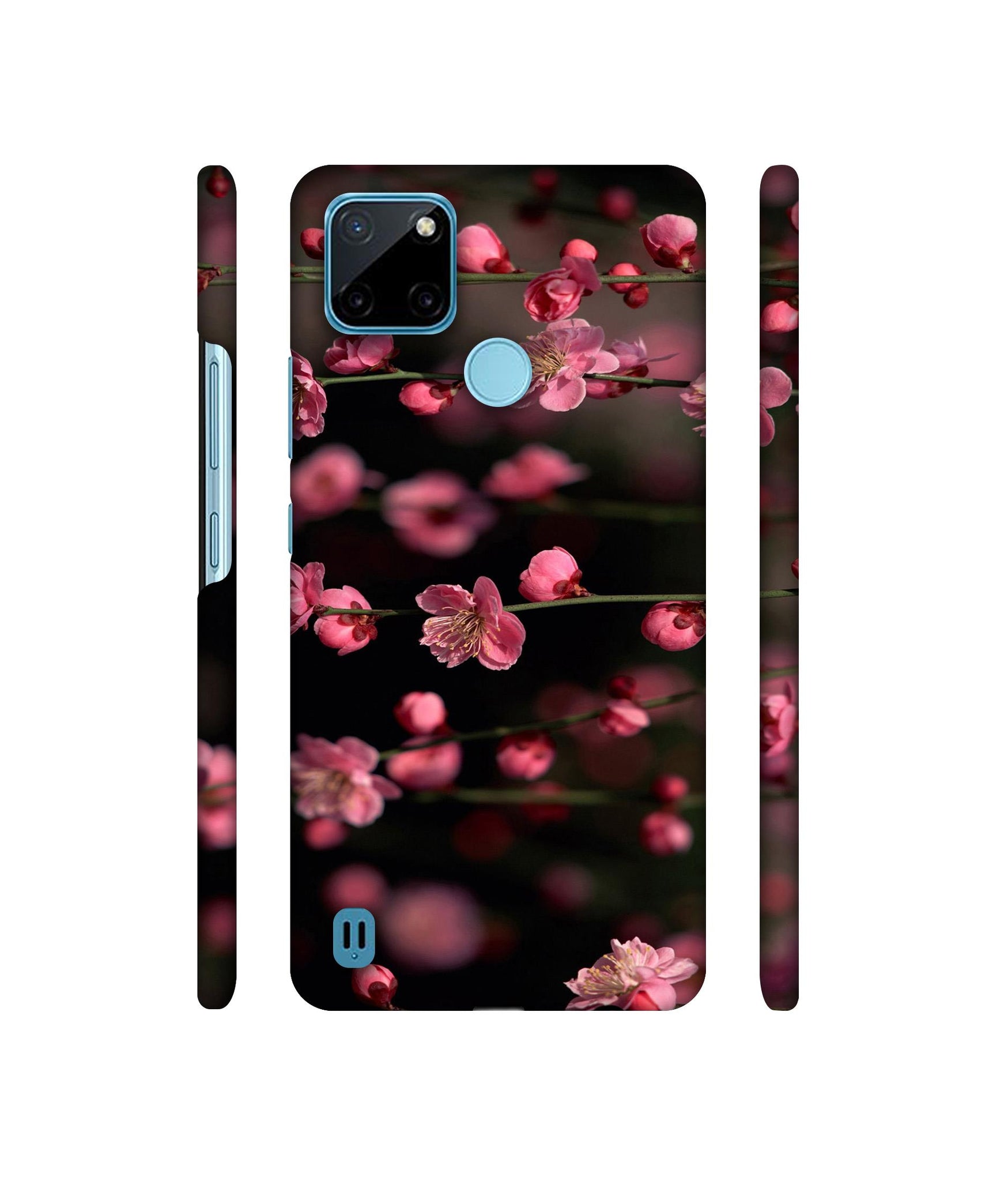 Pink Flowers Designer Hard Back Cover for Realme C21Y