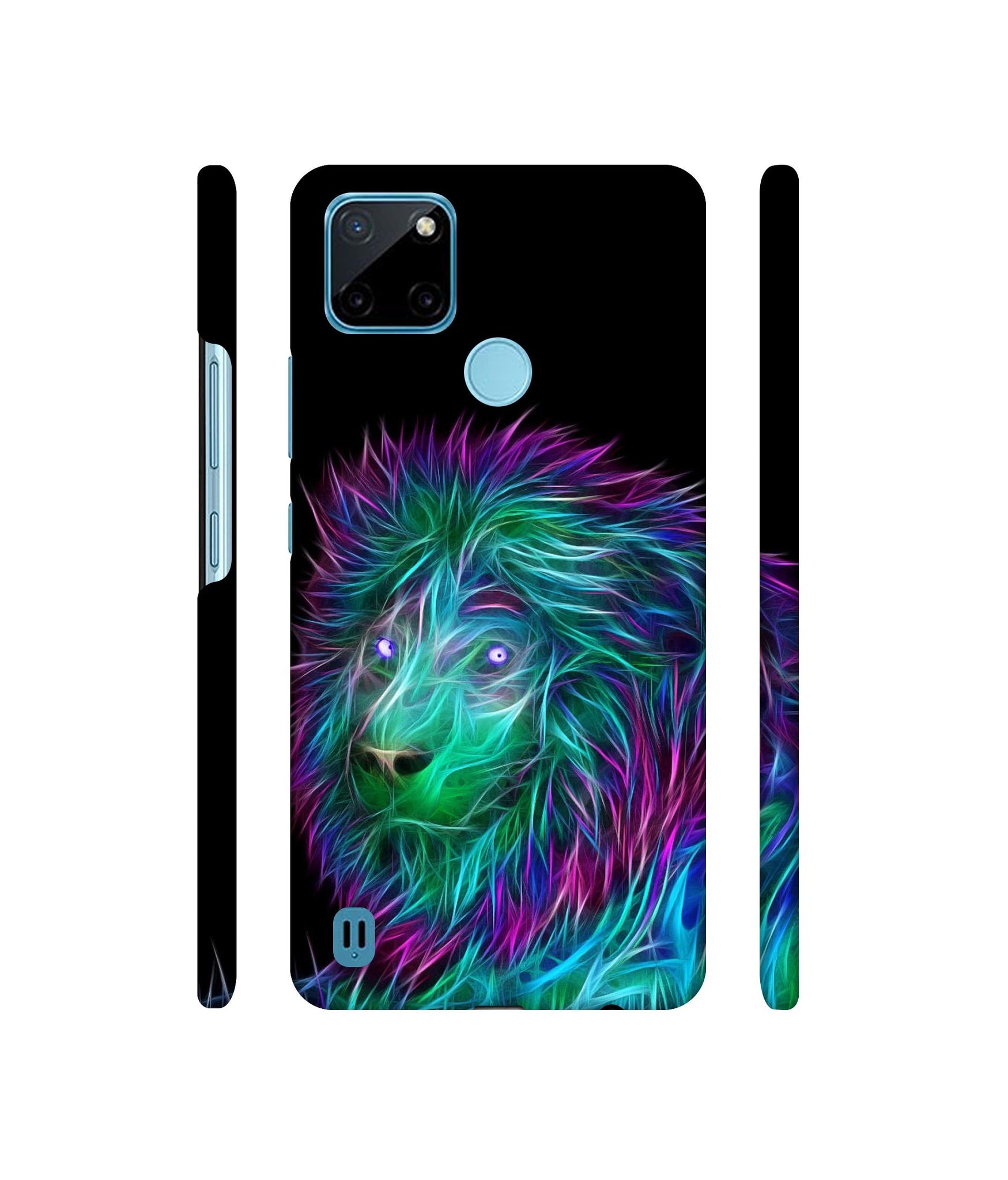 3D Lion Designer Hard Back Cover for Realme C21Y