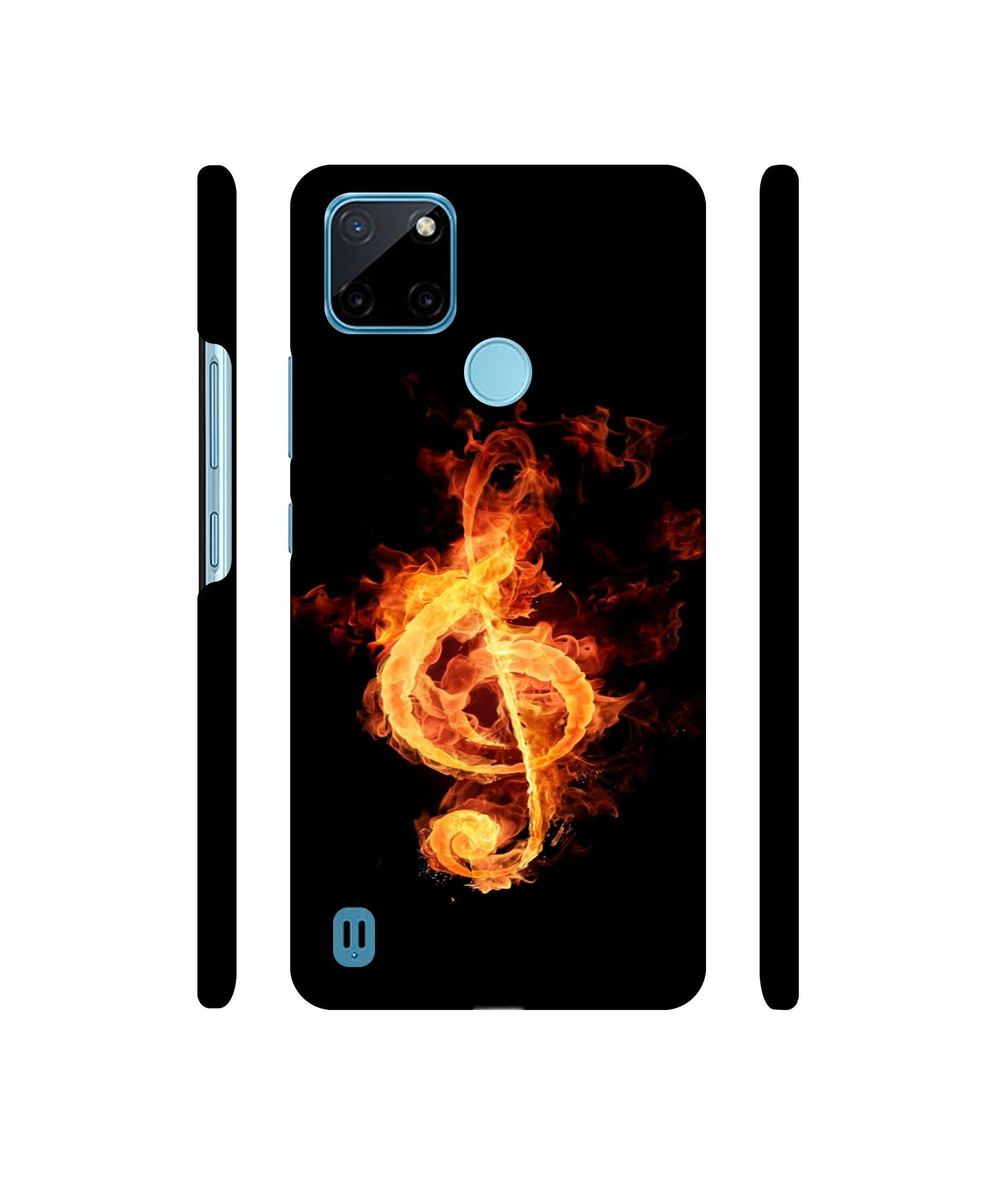 Fire Note Designer Hard Back Cover for Realme C21Y