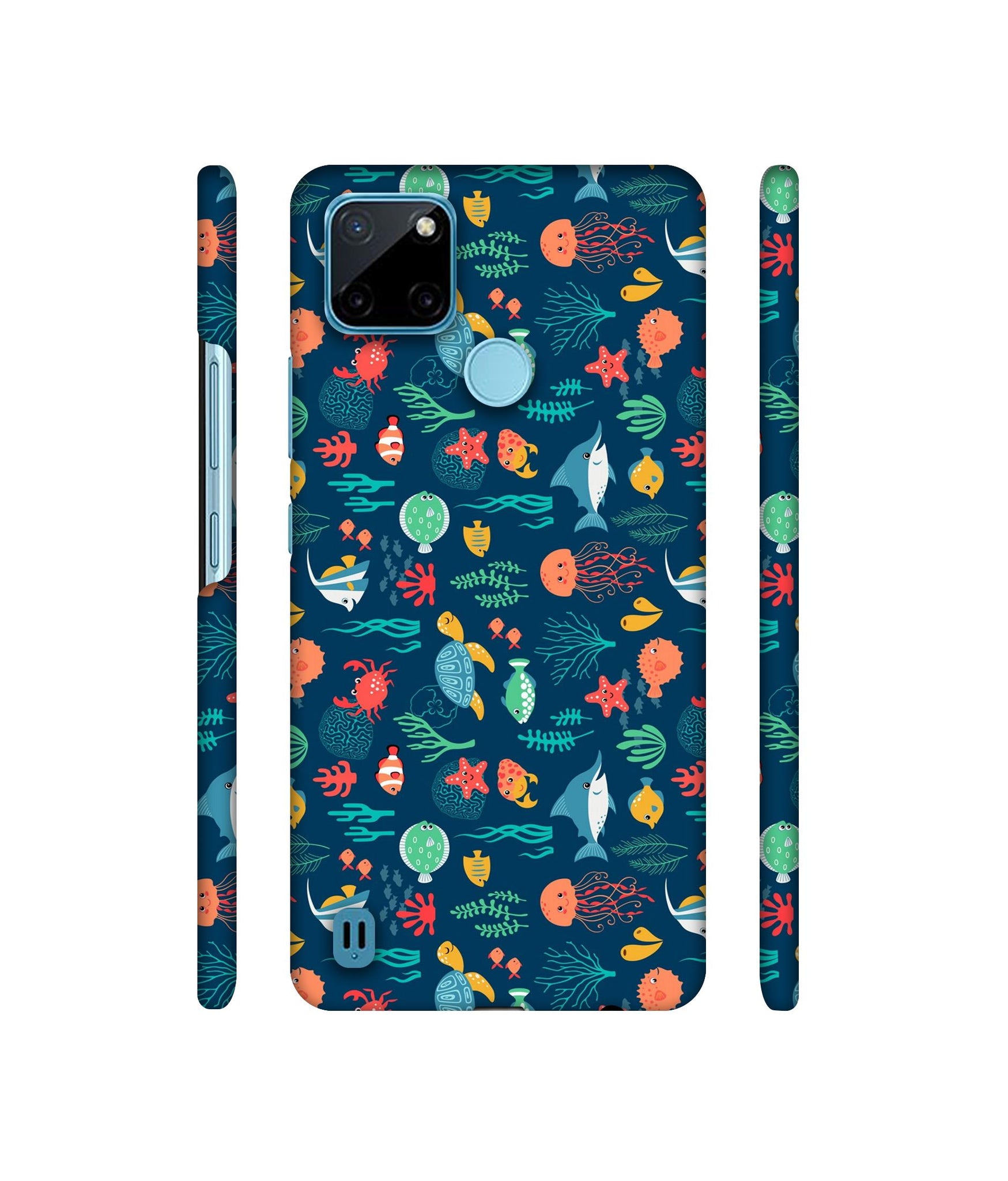 Aquarium Texture Designer Hard Back Cover for Realme C21Y