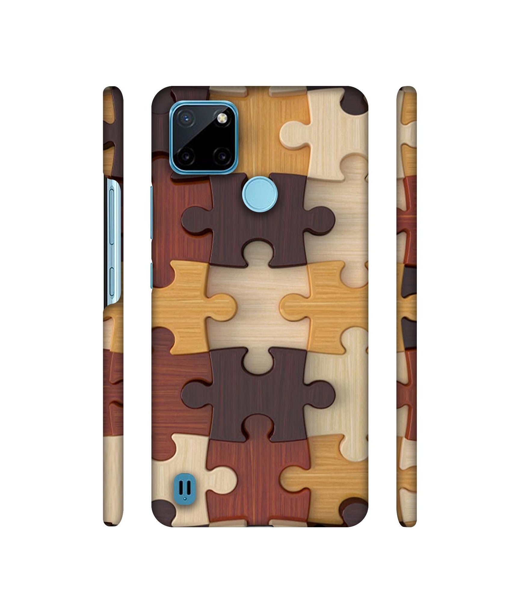 Puzzle Pattern Designer Hard Back Cover for Realme C21Y