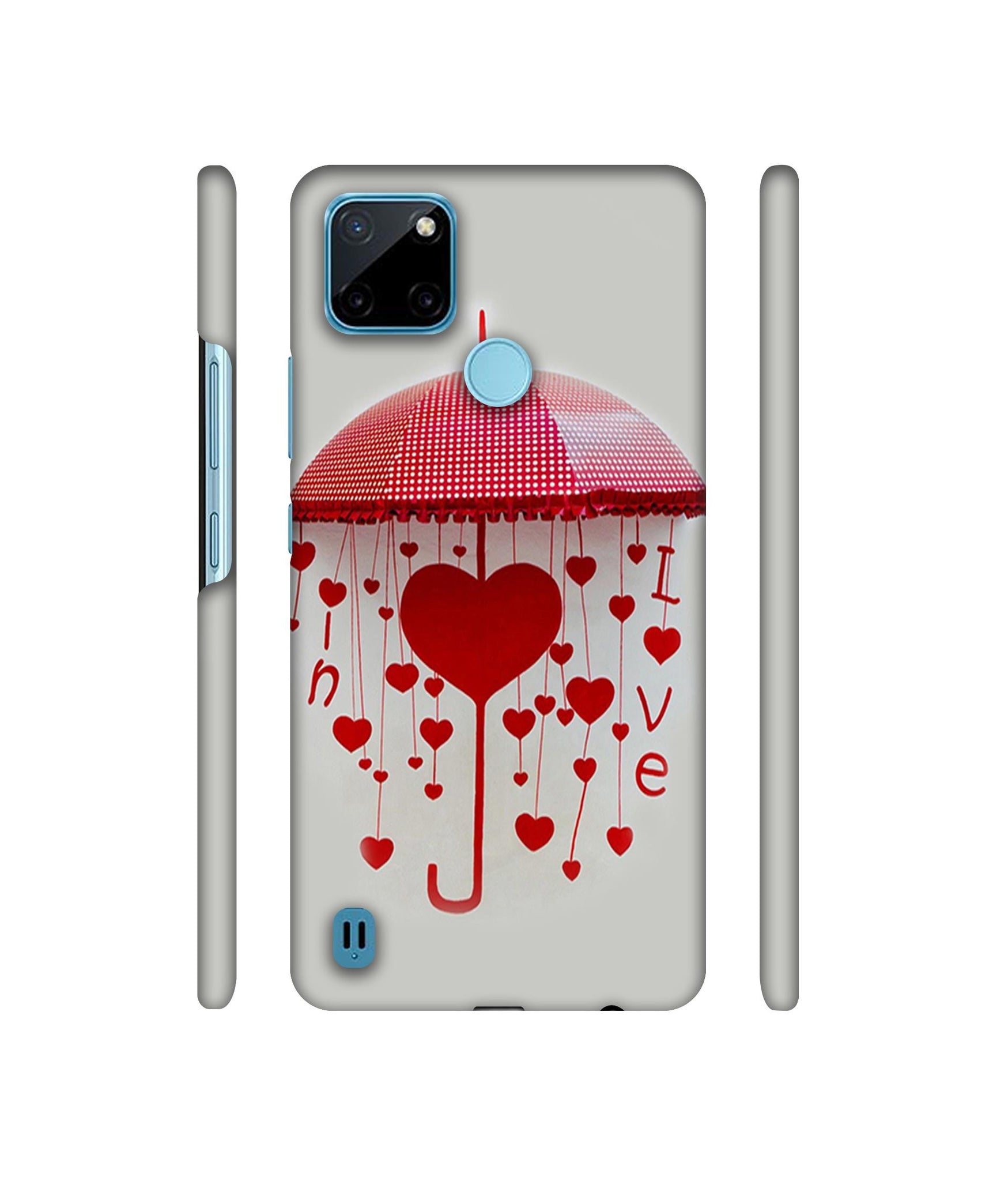 Love Heart Designer Hard Back Cover for Realme C21Y