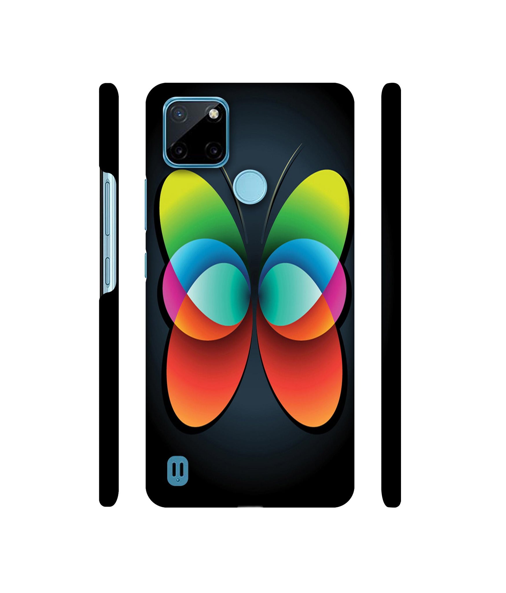 Colourfull Butterfly Designer Hard Back Cover for Realme C21Y