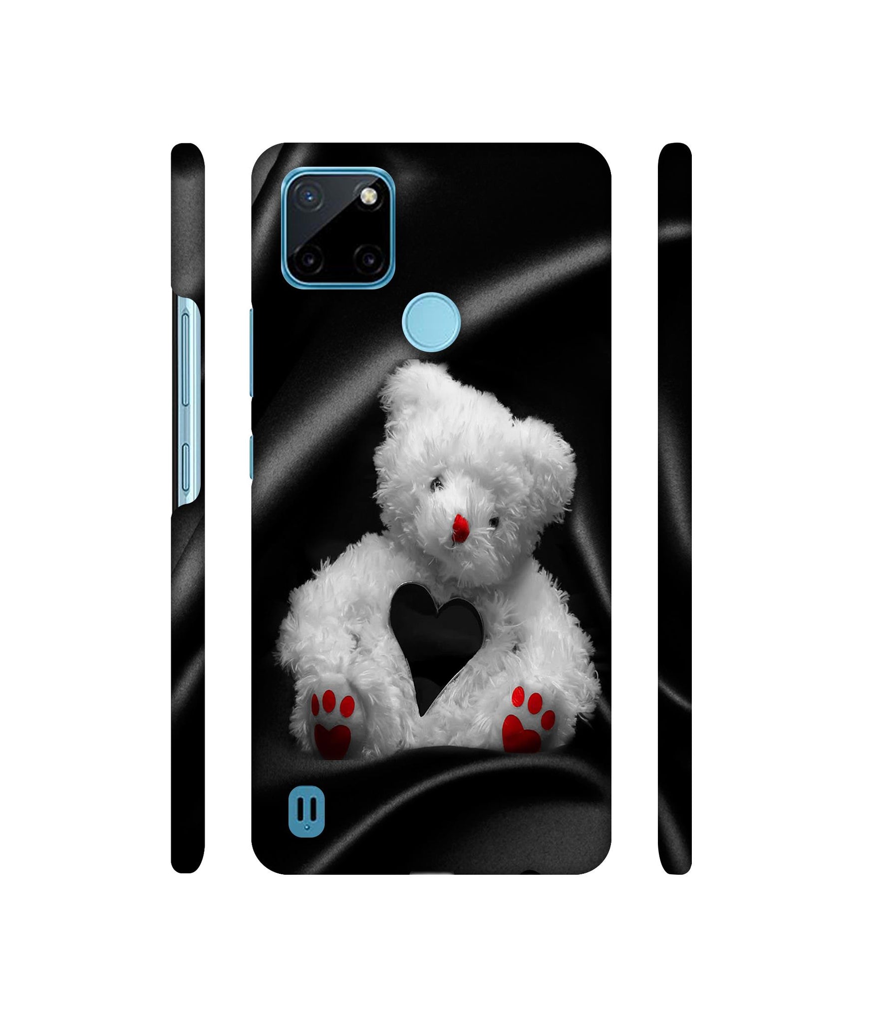 White Teddy Bear Designer Hard Back Cover for Realme C21Y