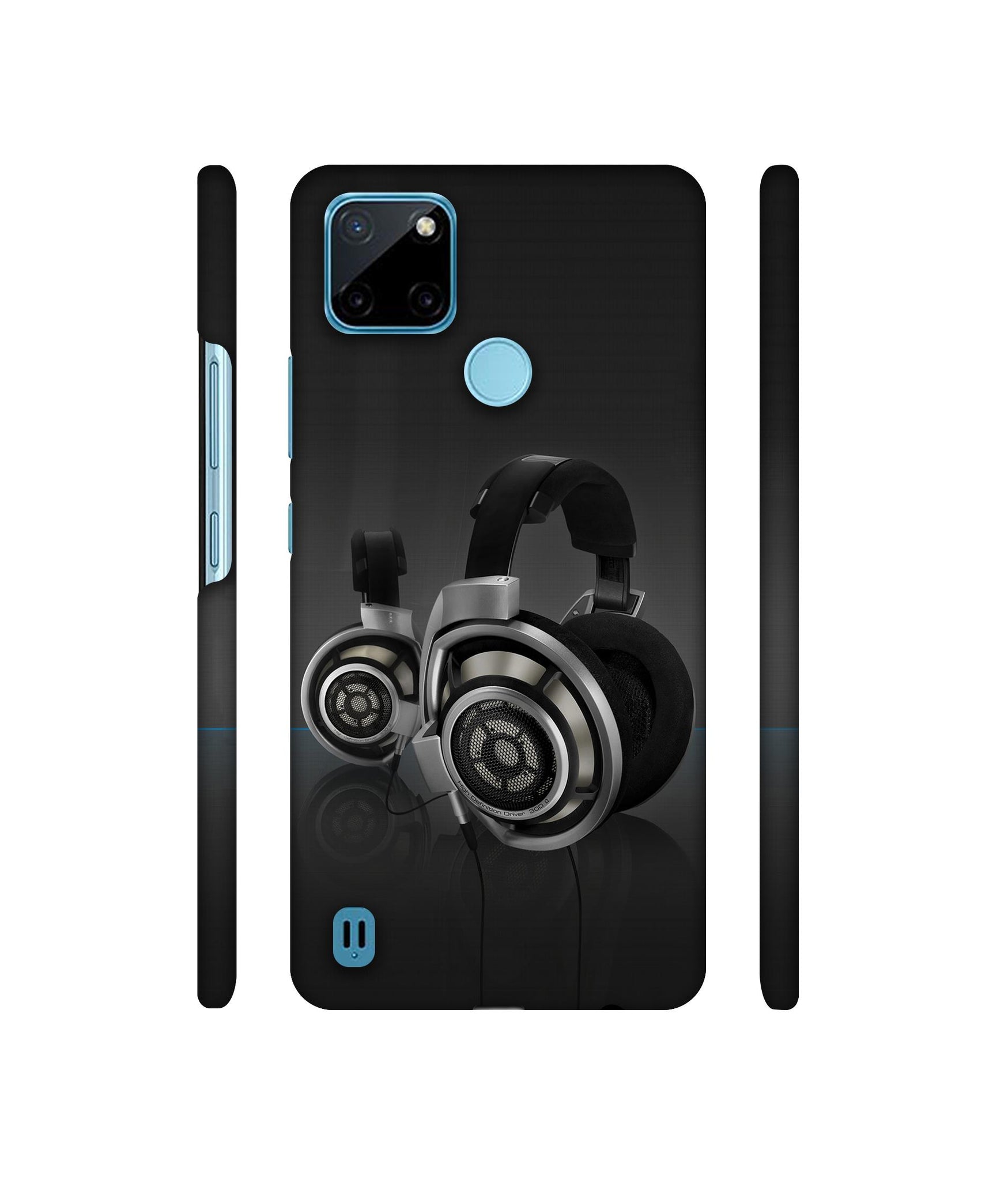 Head Phone Designer Hard Back Cover for Realme C21Y