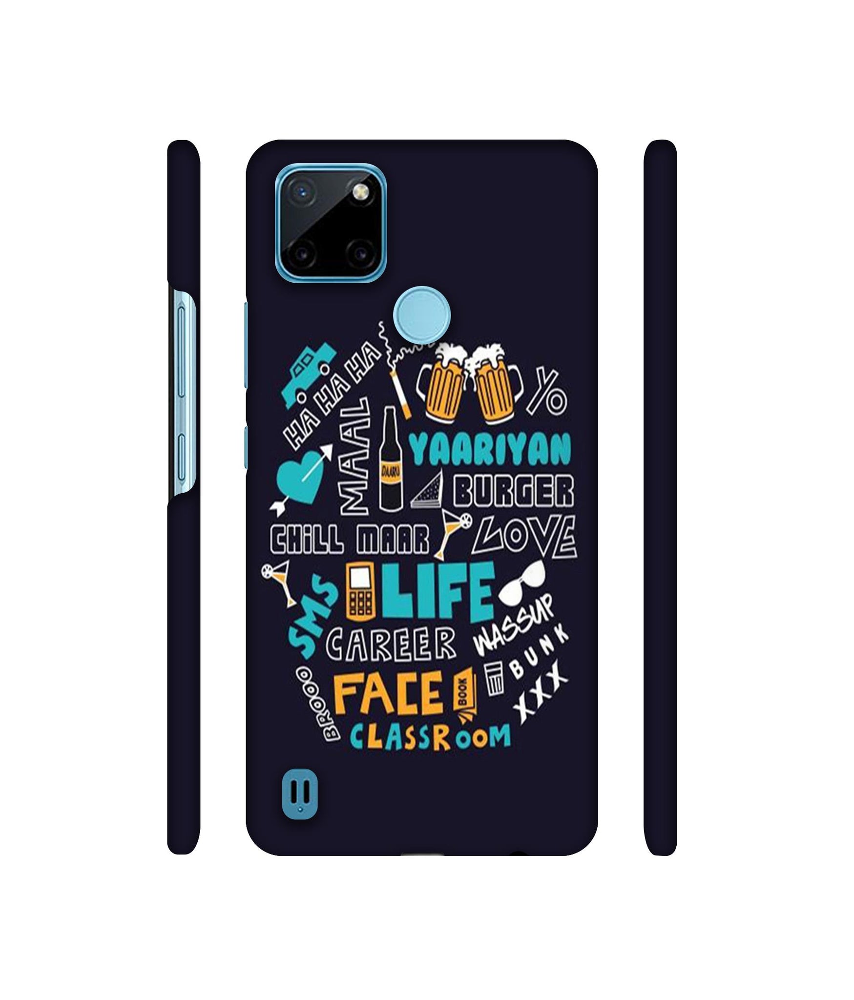 Funny Quote Designer Hard Back Cover for Realme C21Y