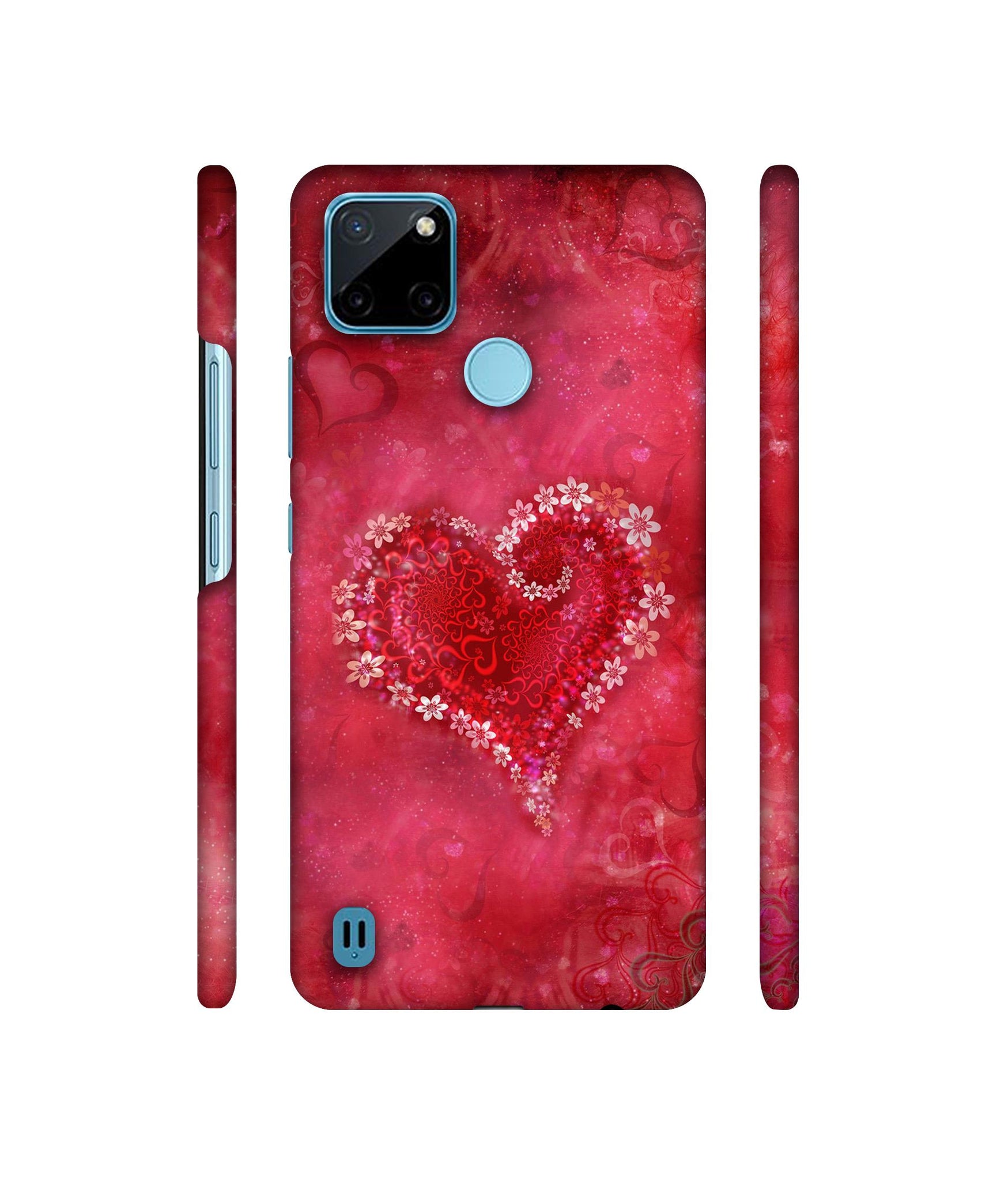 Heart Designer Hard Back Cover for Realme C21Y