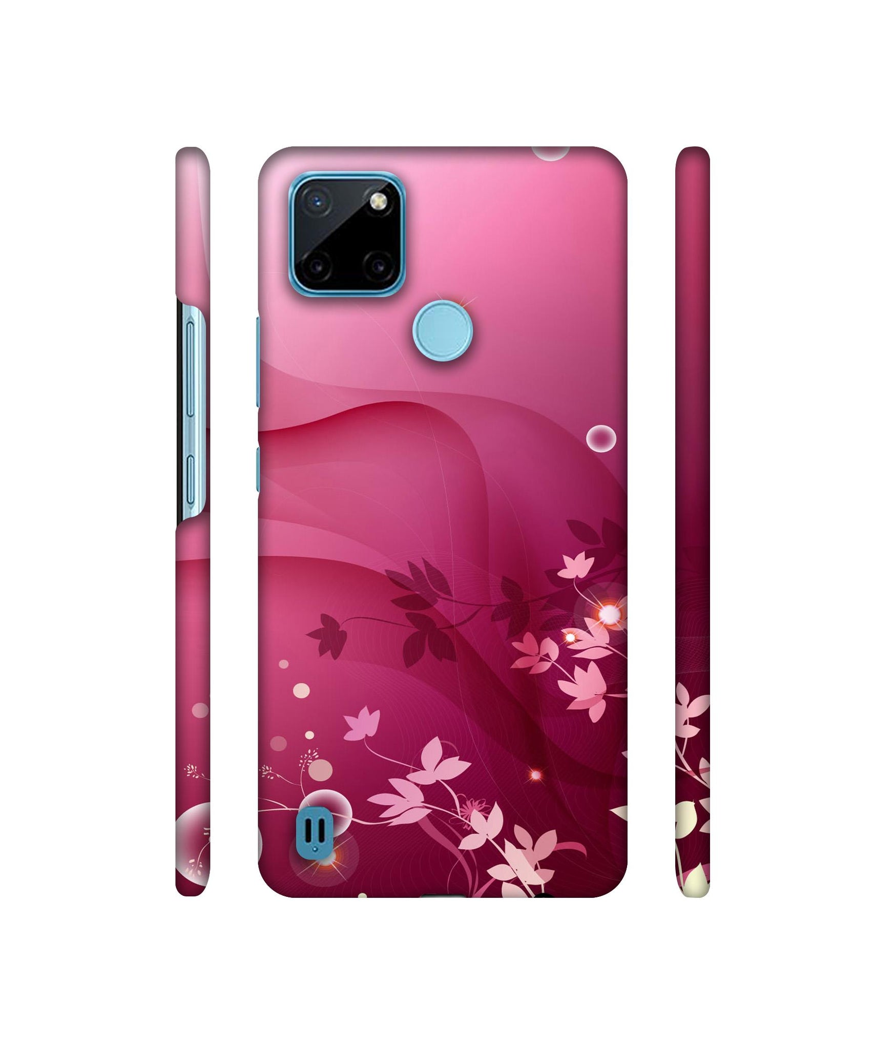 Pink Abstract Designer Hard Back Cover for Realme C21Y