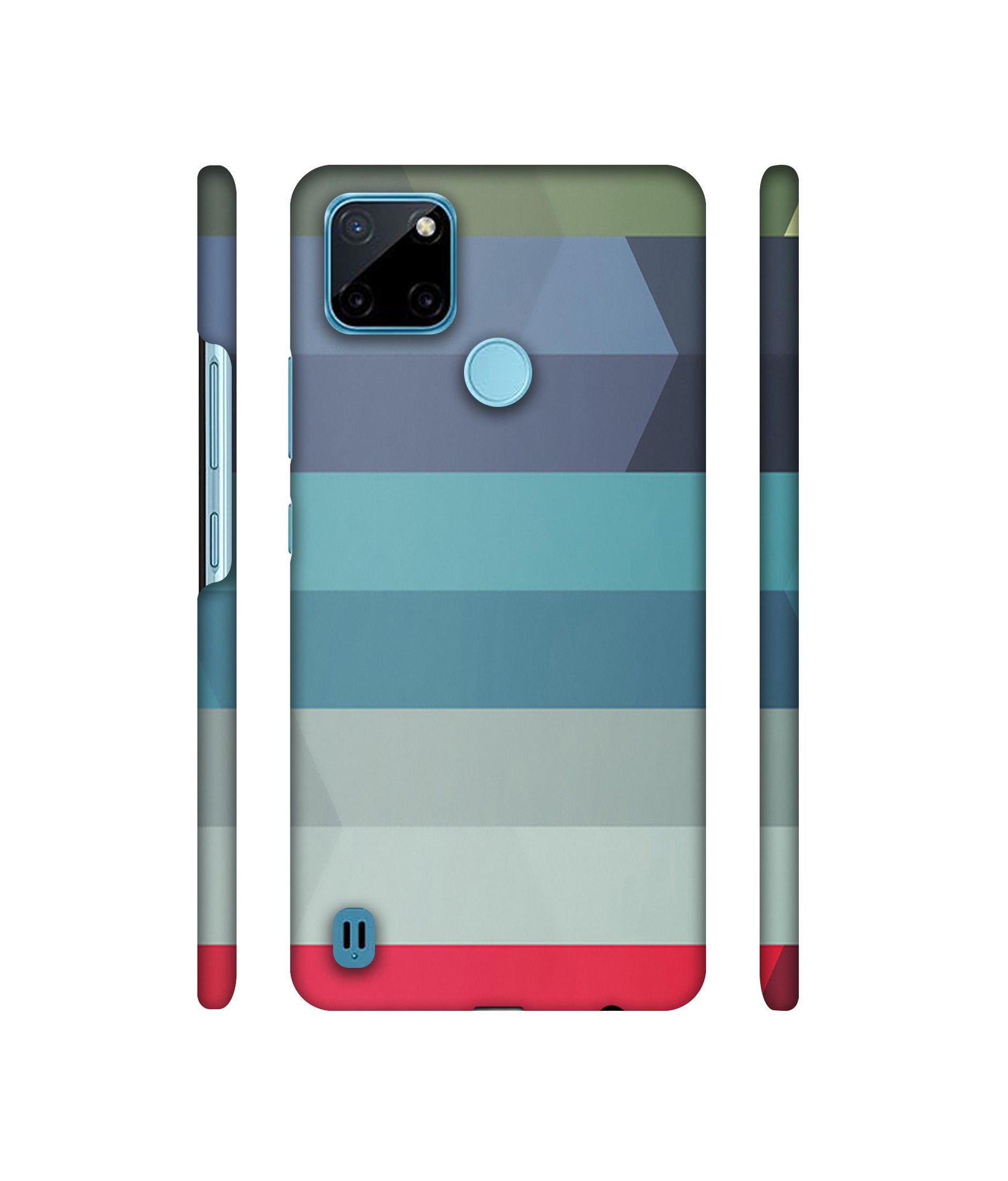 Colorful Lines Designer Hard Back Cover for Realme C21Y