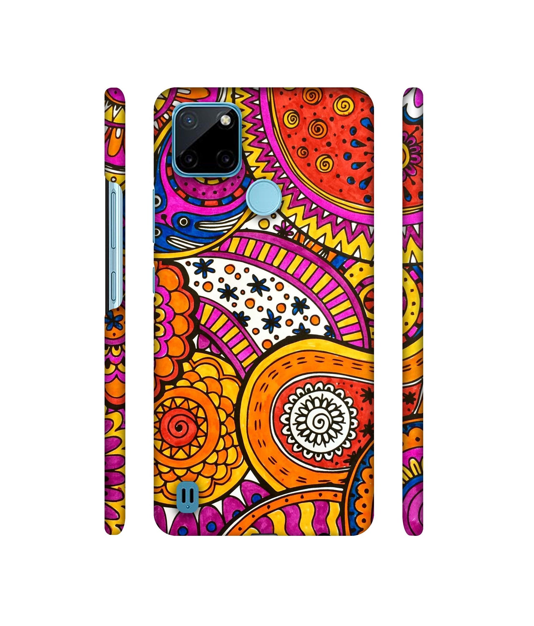 Rangoli Paisley Art Designer Hard Back Cover for Realme C21Y