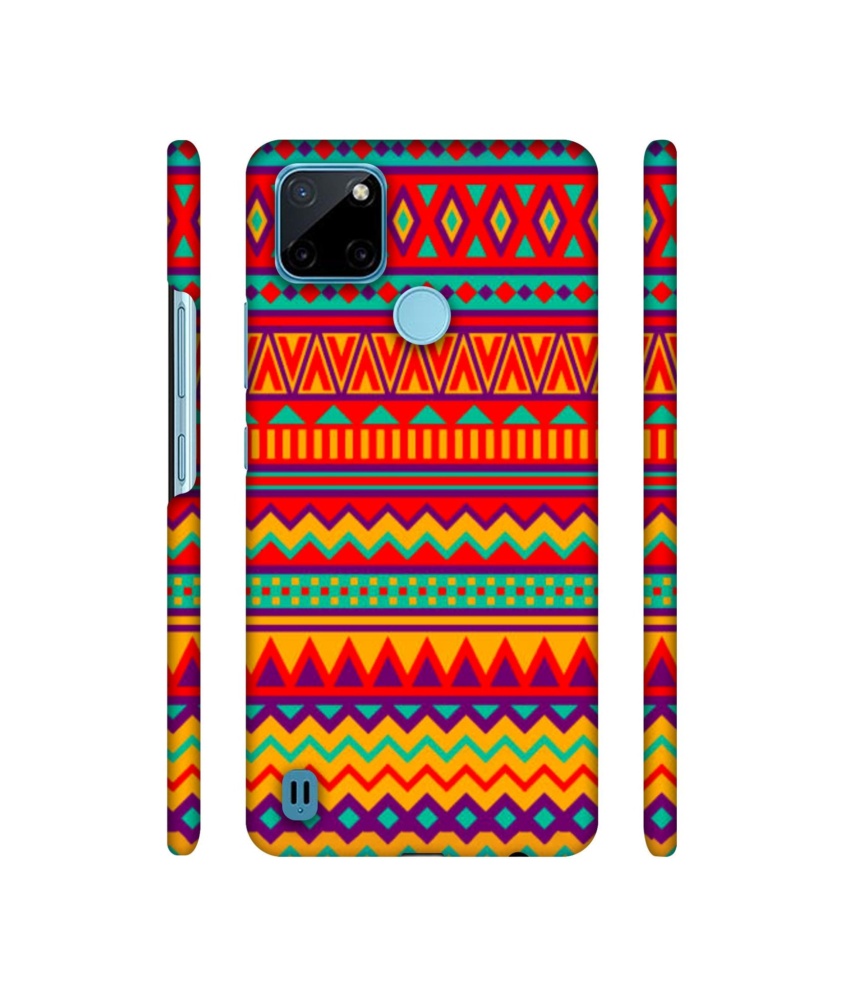 Multicolor Rangoli Art Designer Hard Back Cover for Realme C21Y