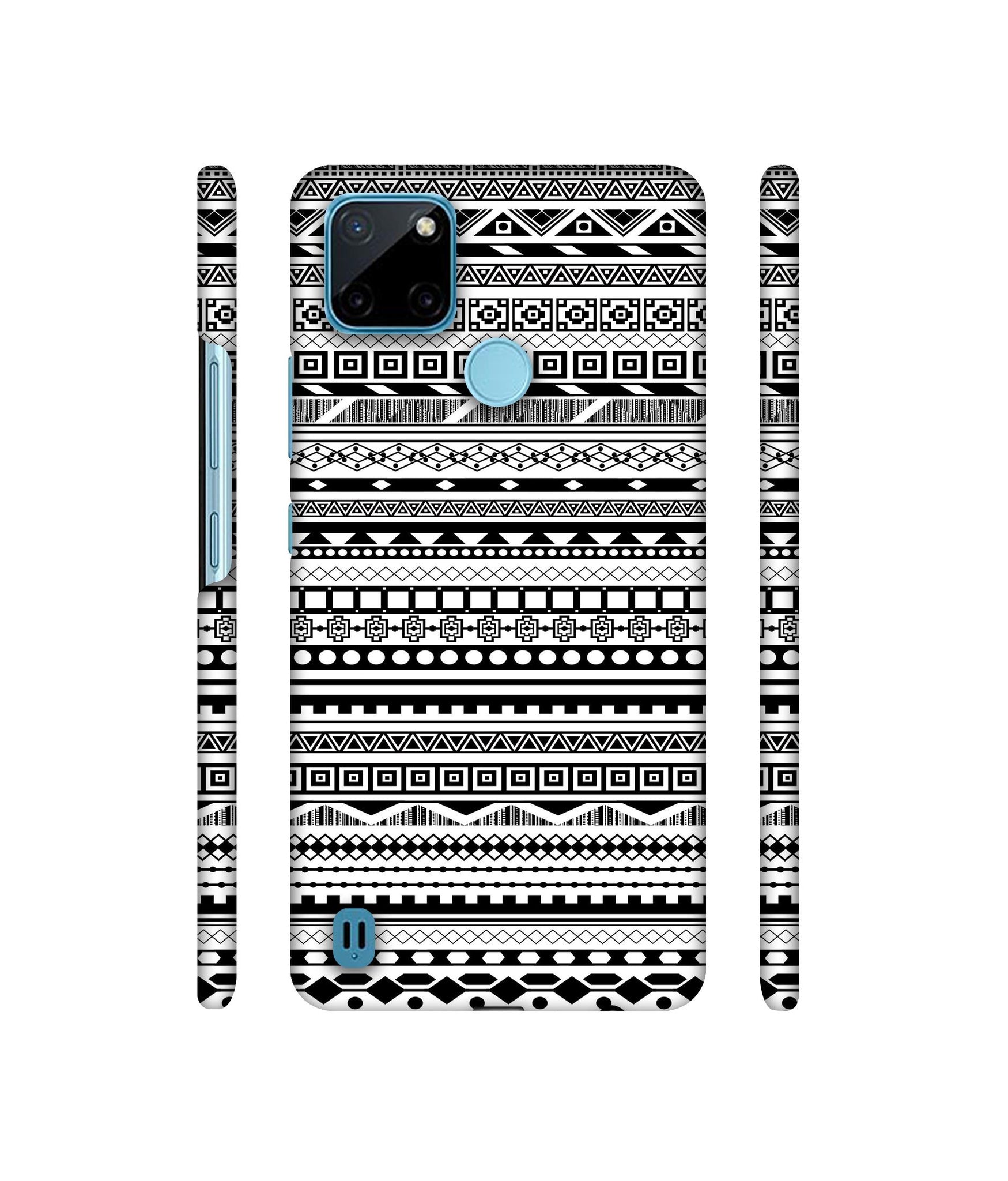 Black & White Patterns Designer Hard Back Cover for Realme C21Y