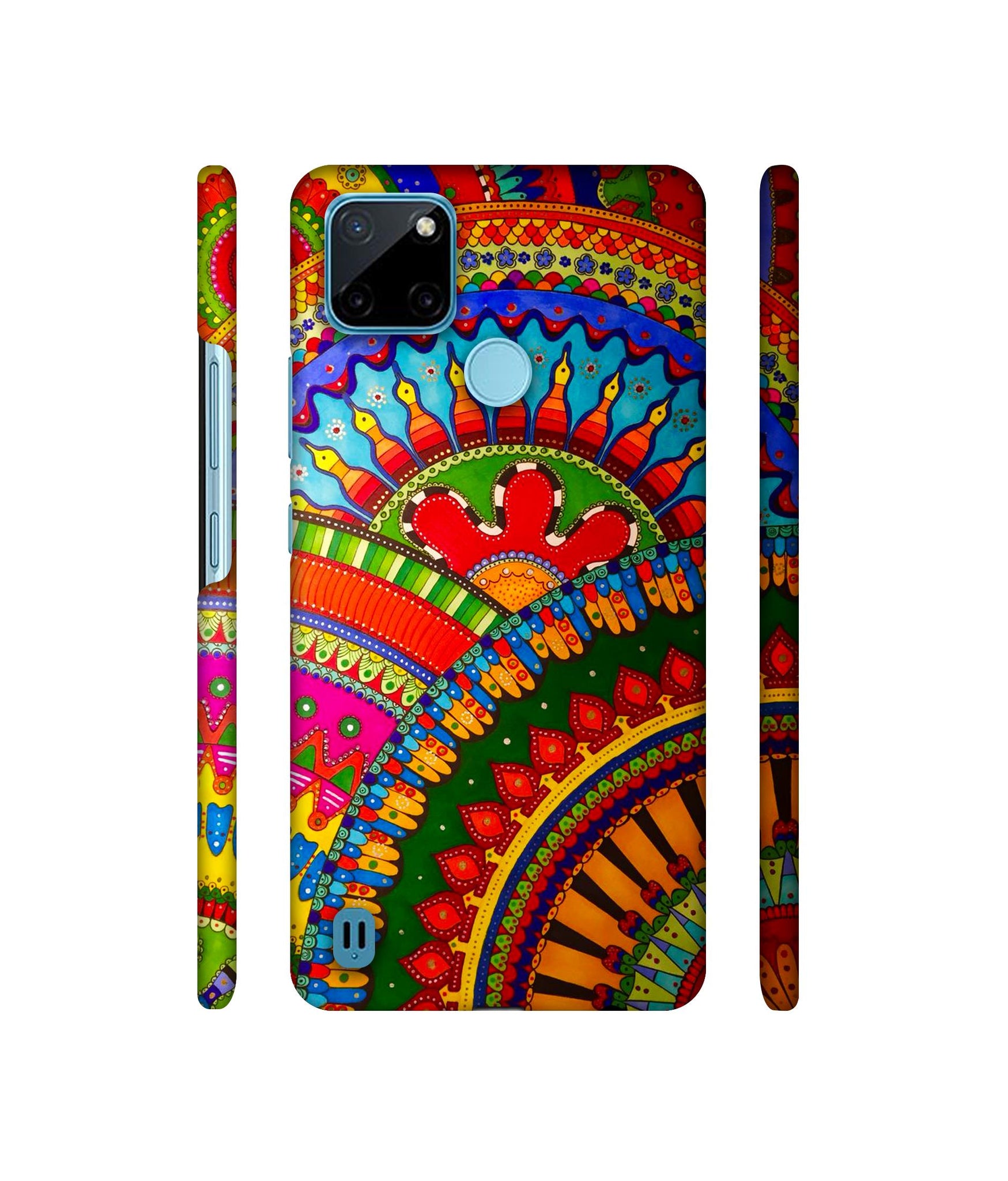 Rajasthani Rangoli Art Designer Hard Back Cover for Realme C21Y