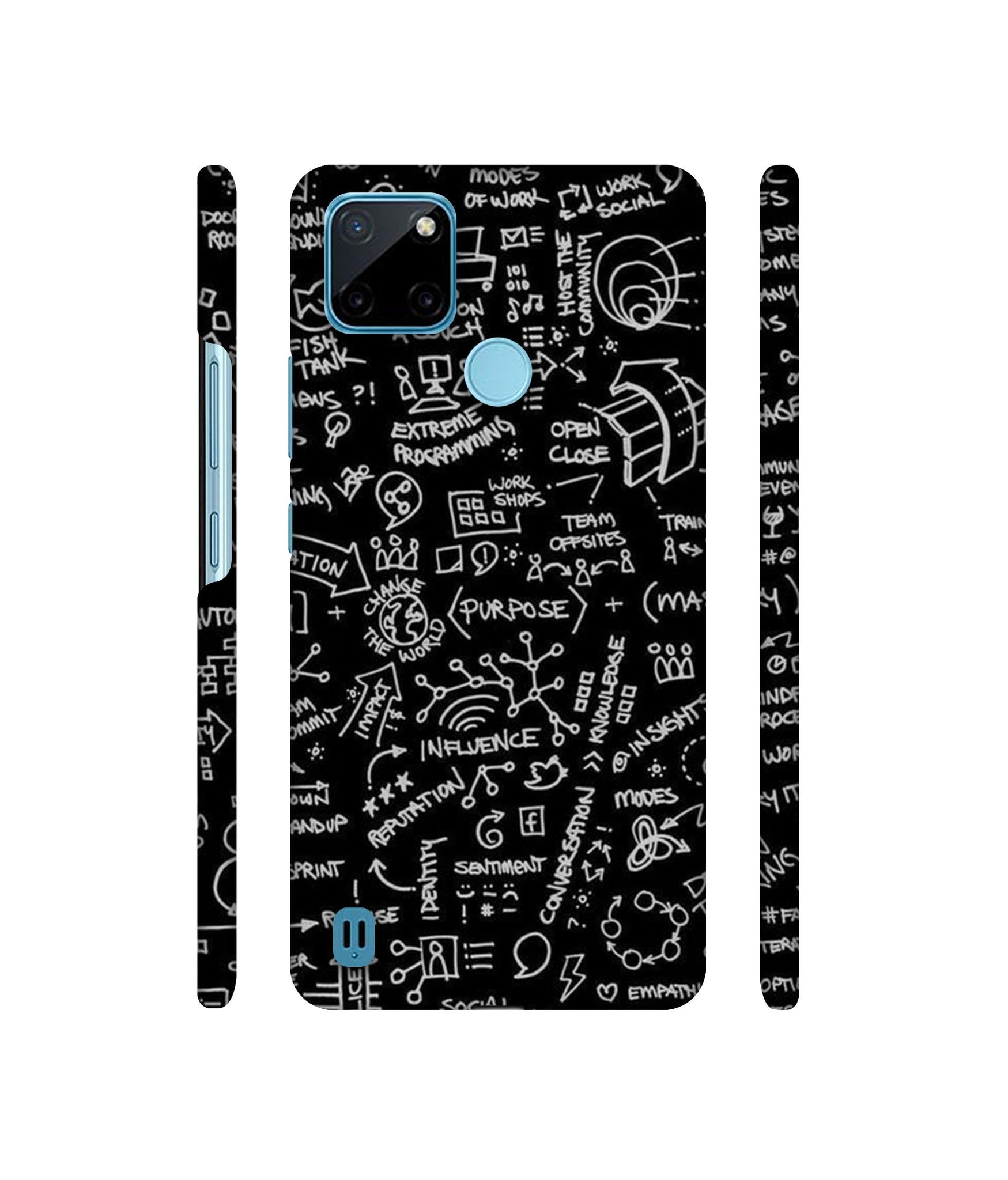 Formulas Designer Hard Back Cover for Realme C21Y