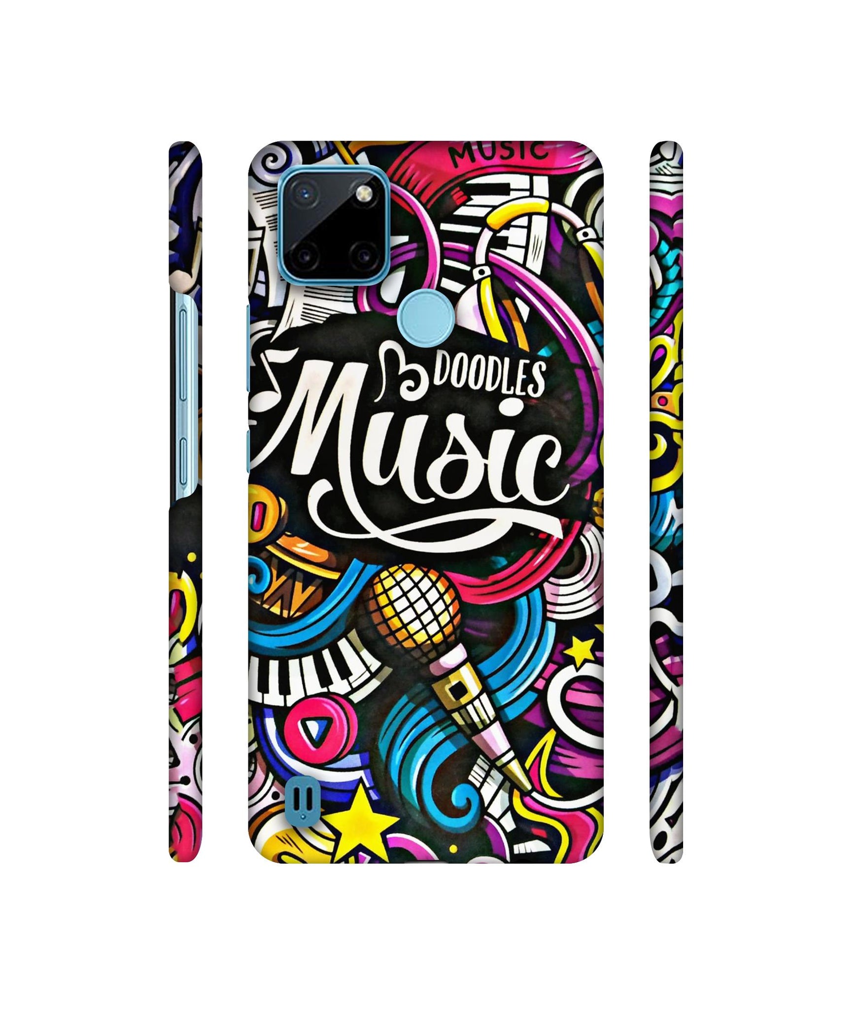 Doodles Music Designer Hard Back Cover for Realme C21Y