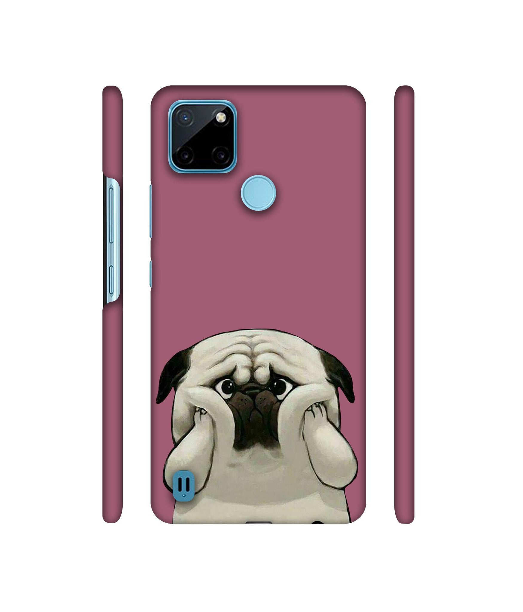 Pot Dog Purple Colour Designer Hard Back Cover for Realme C21Y