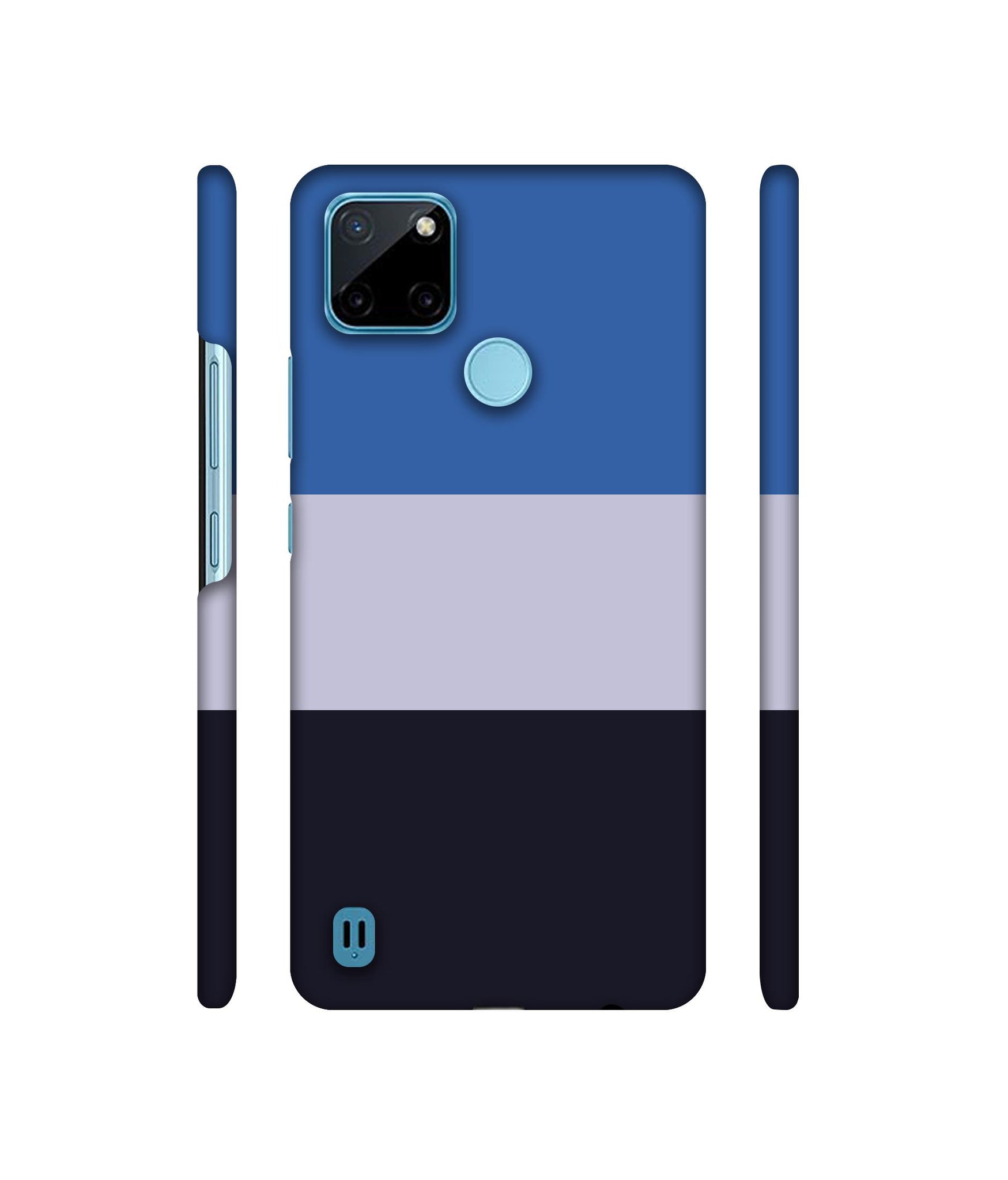 Three Colour Straps Designer Hard Back Cover for Realme C21Y