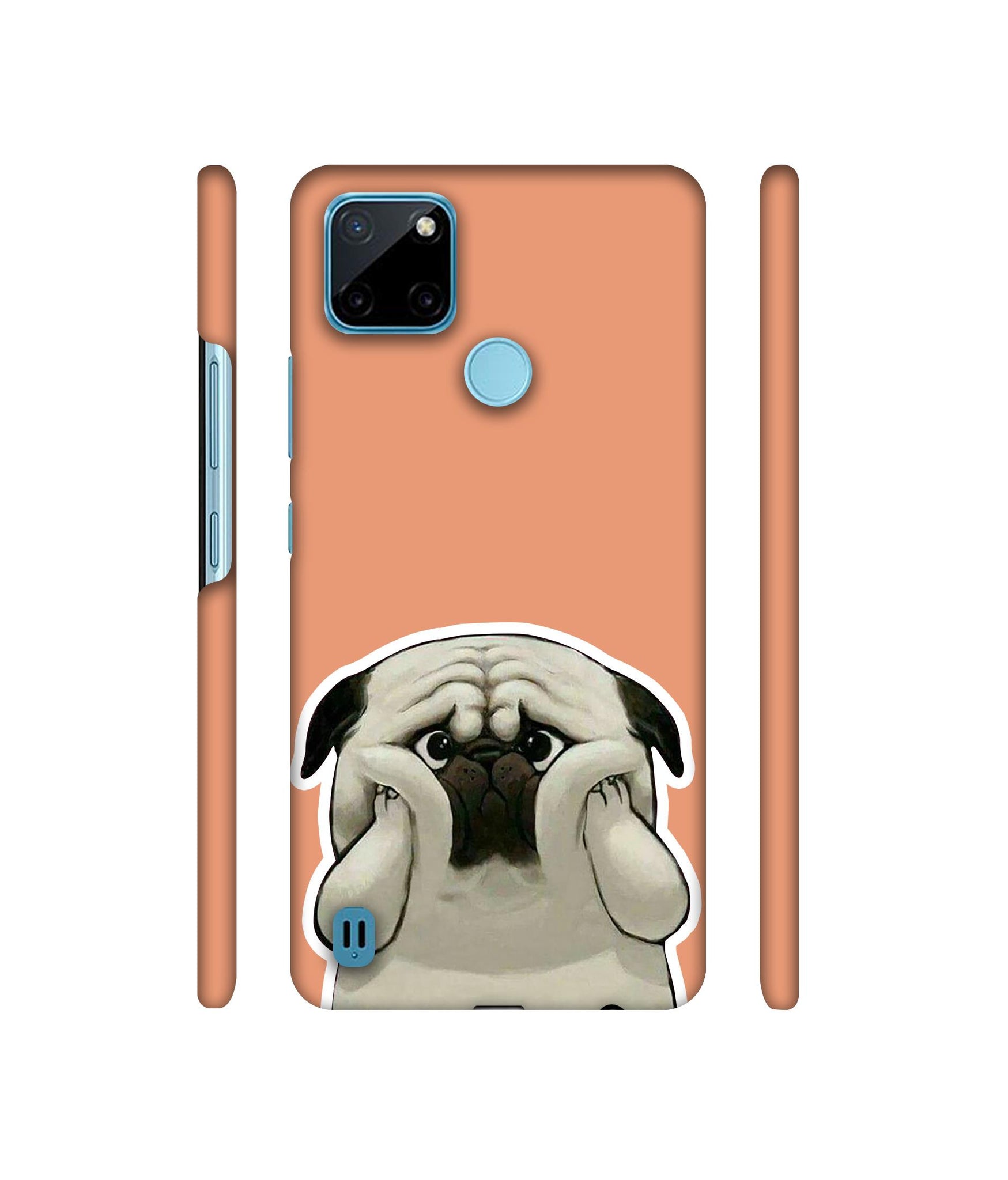 Pot Dog Pich Colour Designer Hard Back Cover for Realme C21Y