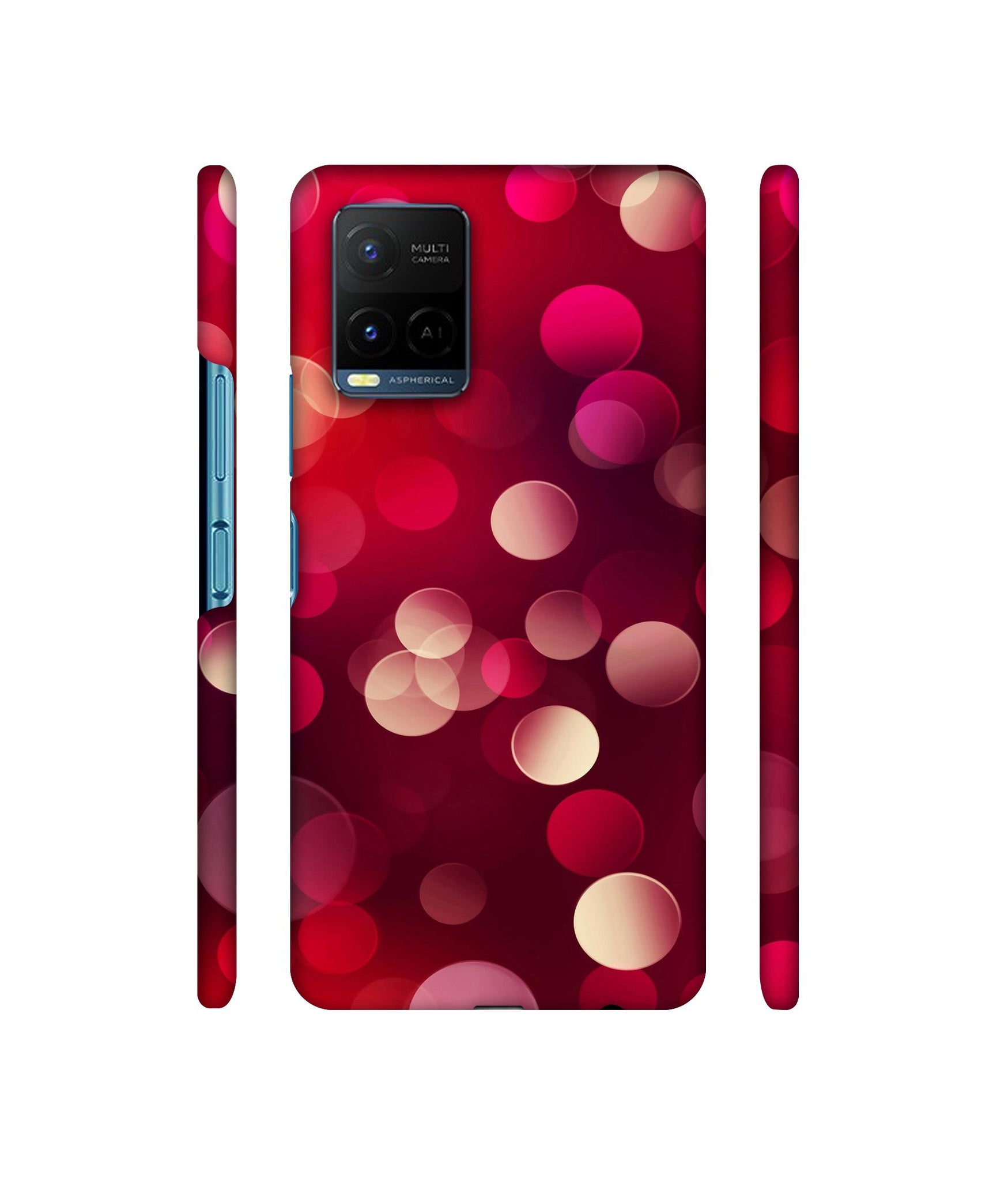 3D Circles Designer Hard Back Cover for Vivo Y21