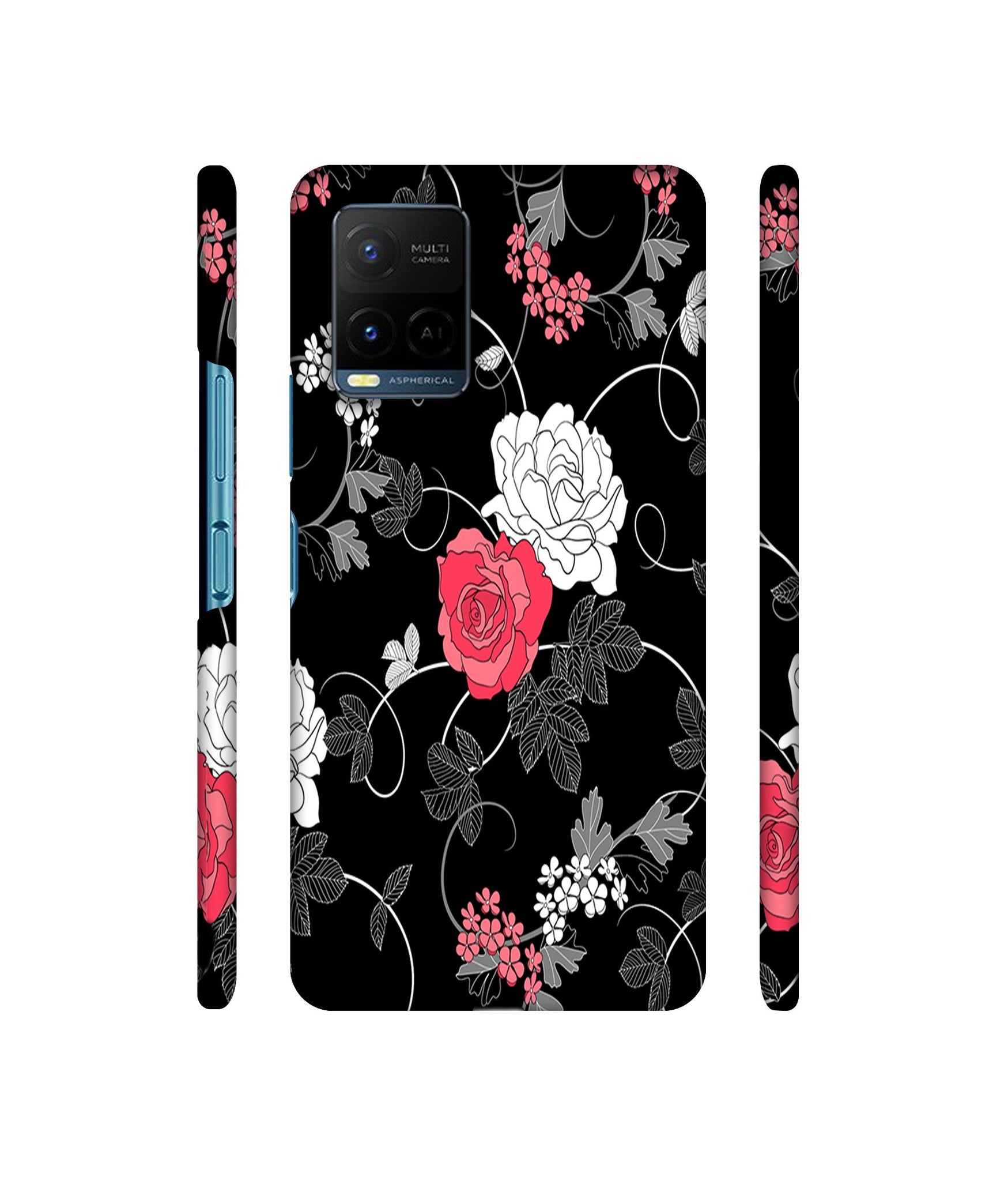 Roses Designer Hard Back Cover for Vivo Y21