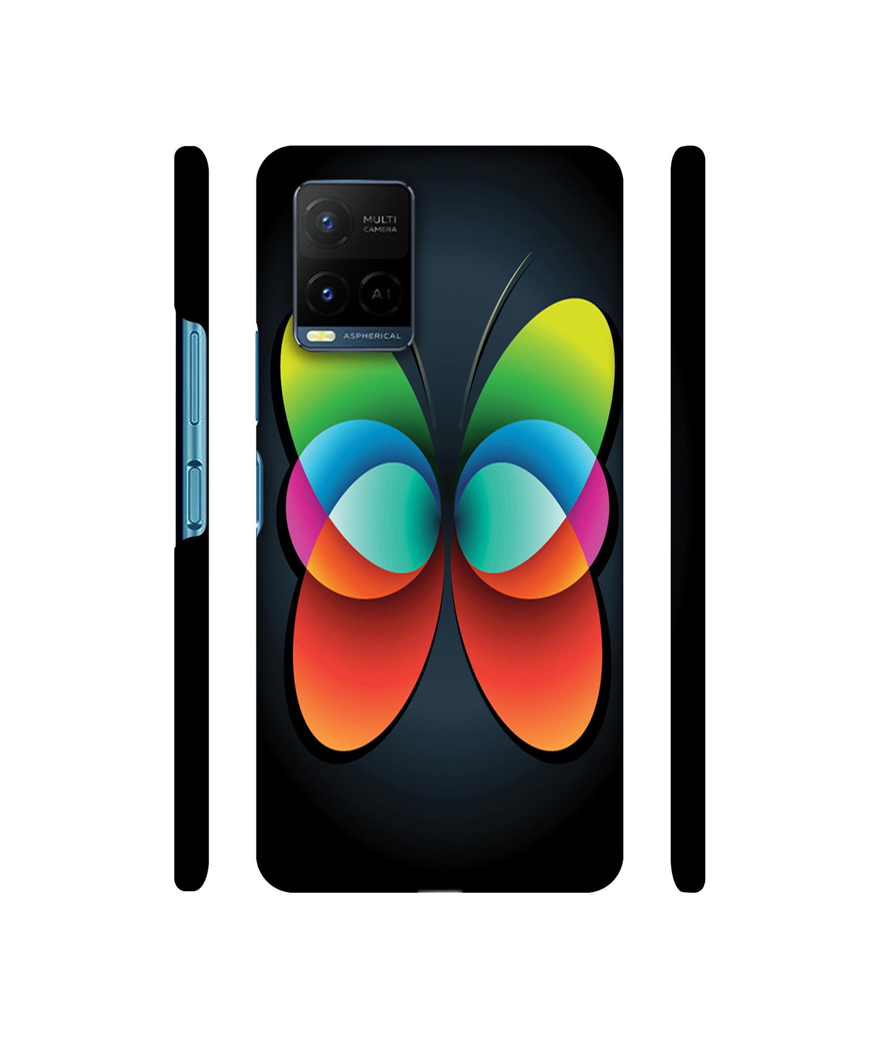 Colourfull Butterfly Designer Hard Back Cover for Vivo Y21