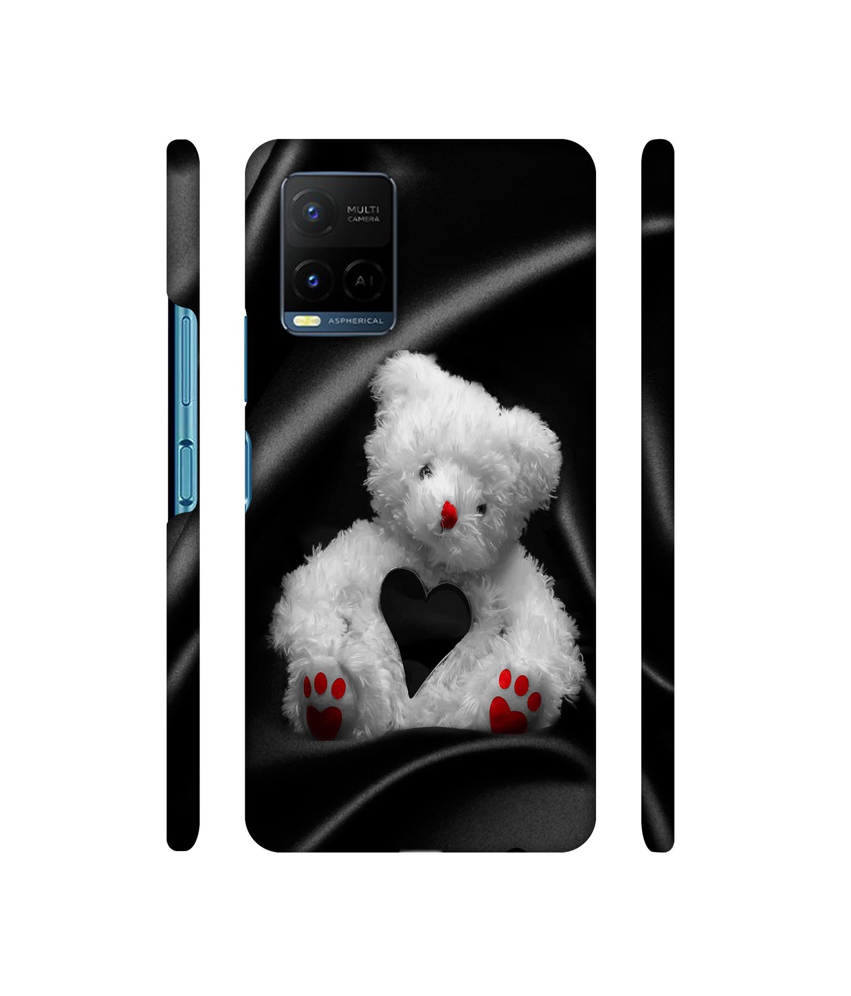 White Teddy Bear Designer Hard Back Cover for Vivo Y21