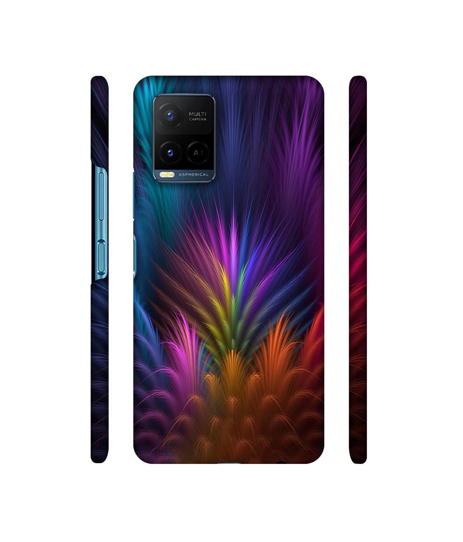 Multicoloured Designer Hard Back Cover for Vivo Y21