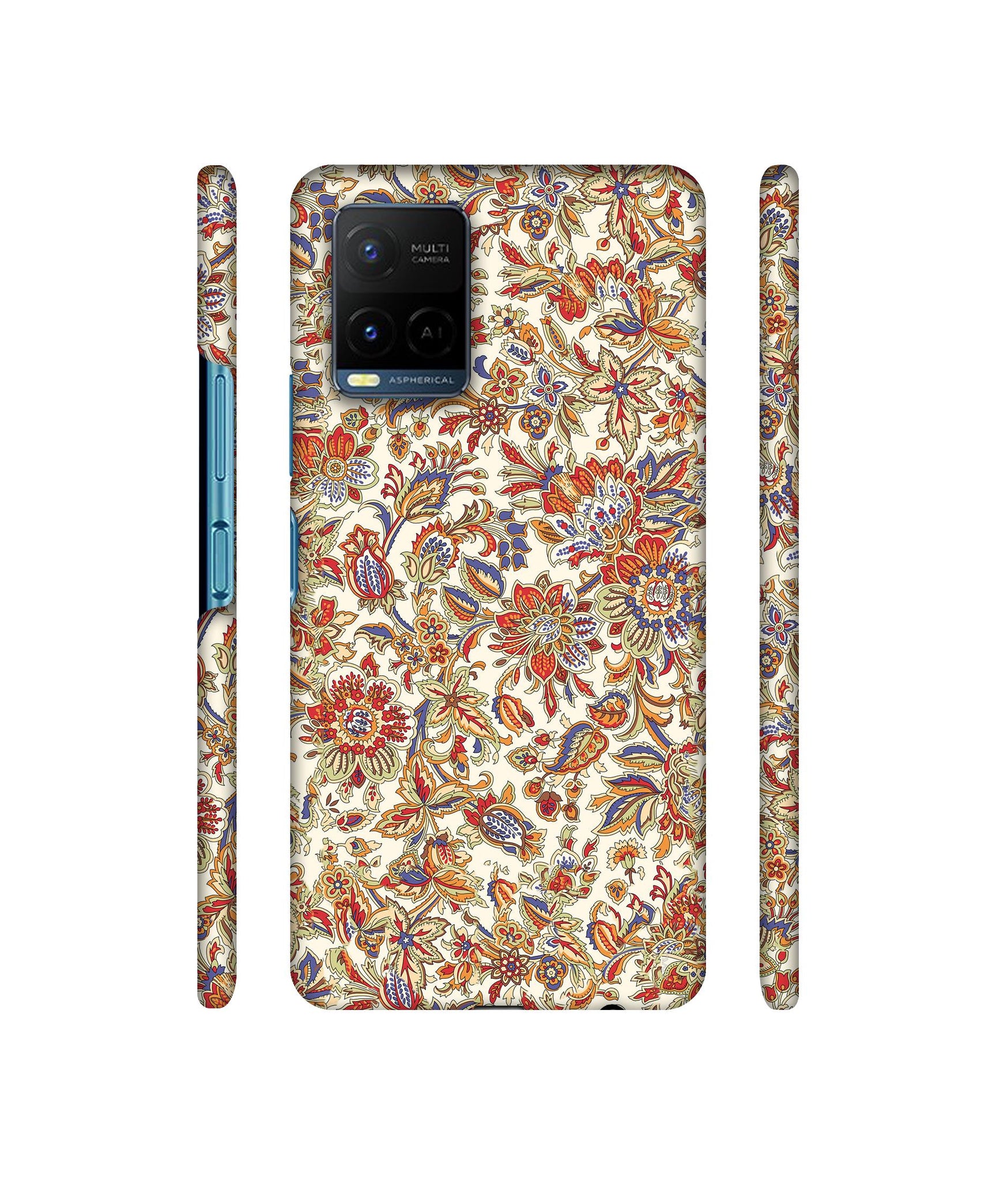 Floral Designer Hard Back Cover for Vivo Y21