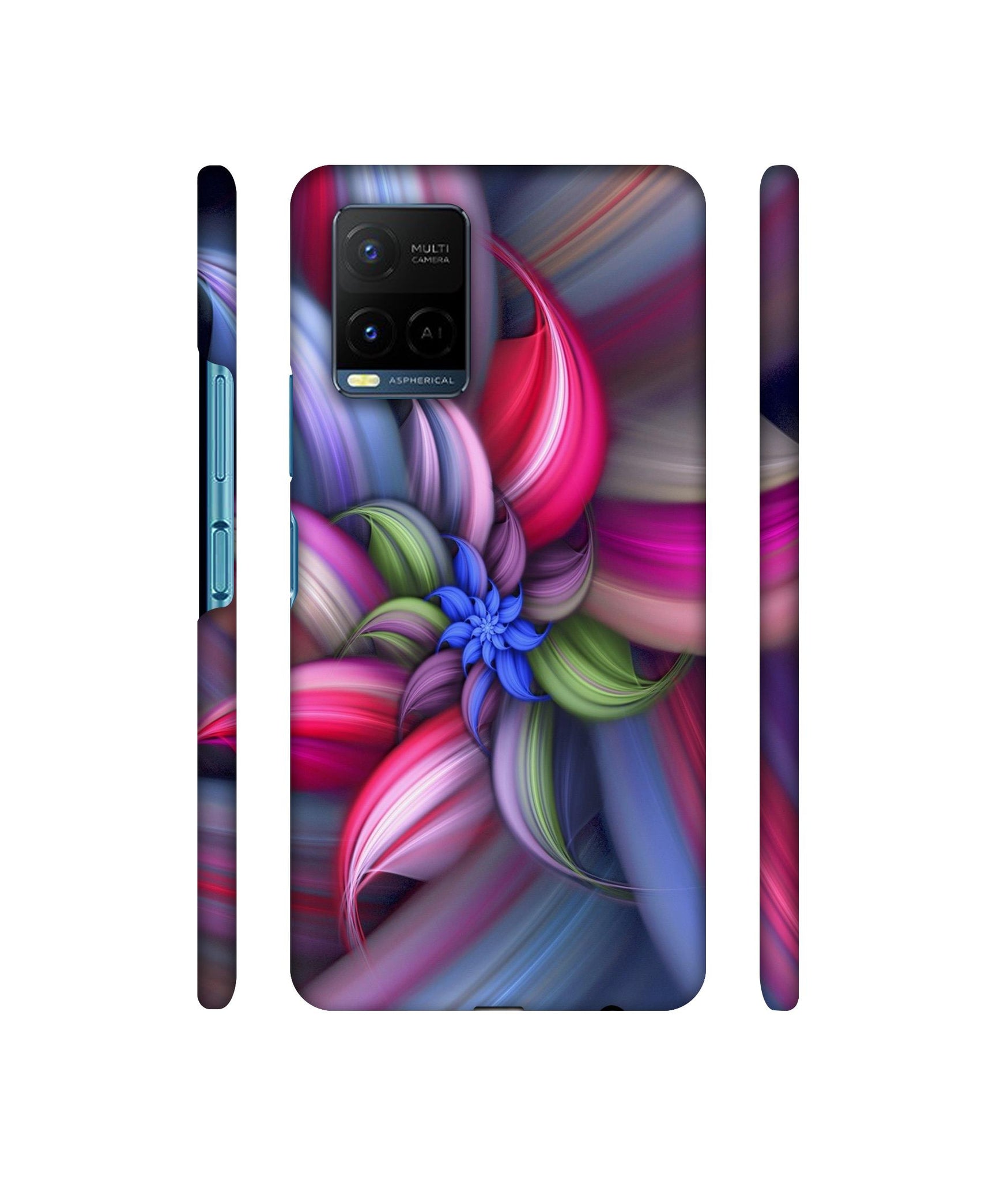 Colorful Flower Designer Hard Back Cover for Vivo Y21