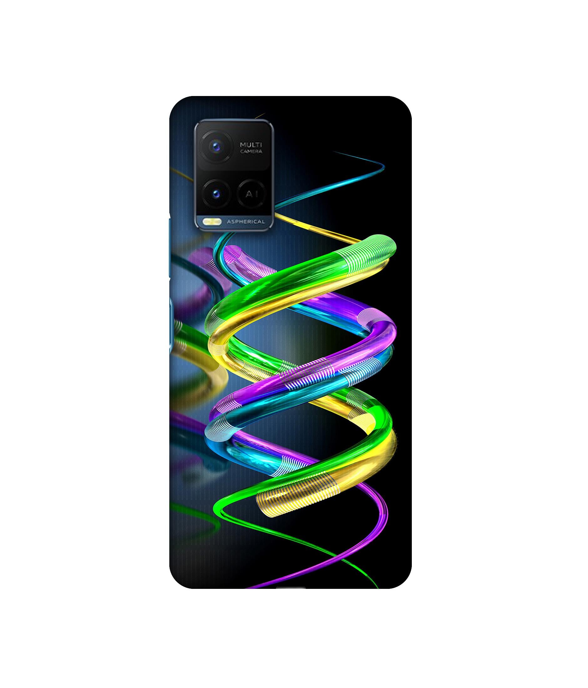 3D Spiral Designer Hard Back Cover for Vivo Y21