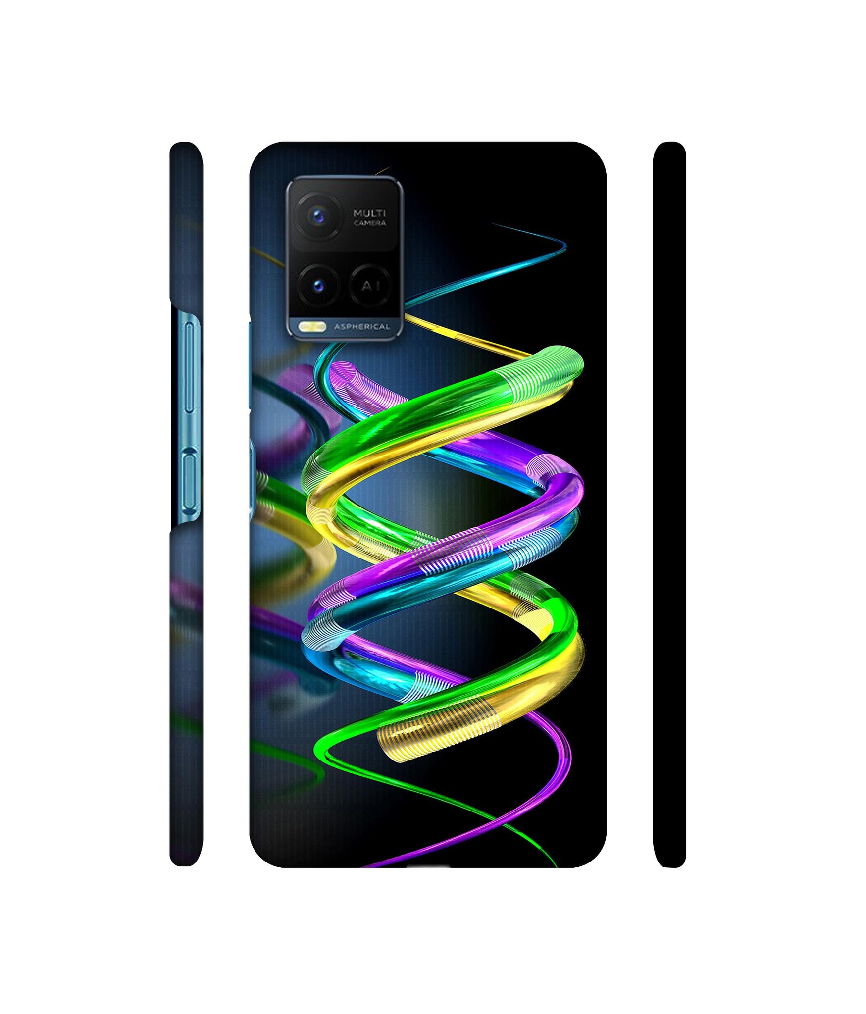 3D Spiral Designer Hard Back Cover for Vivo Y21