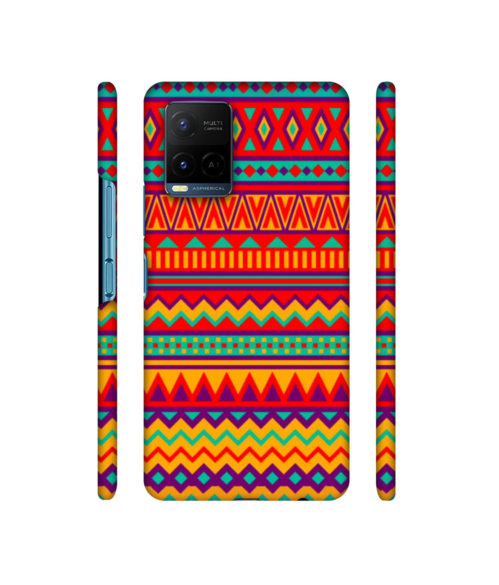 Multicolor Rangoli Art Designer Hard Back Cover for Vivo Y21