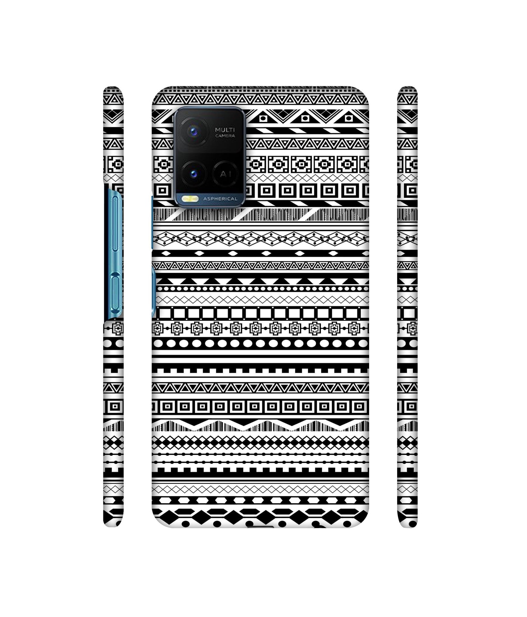 Black & White Patterns Designer Hard Back Cover for Vivo Y21