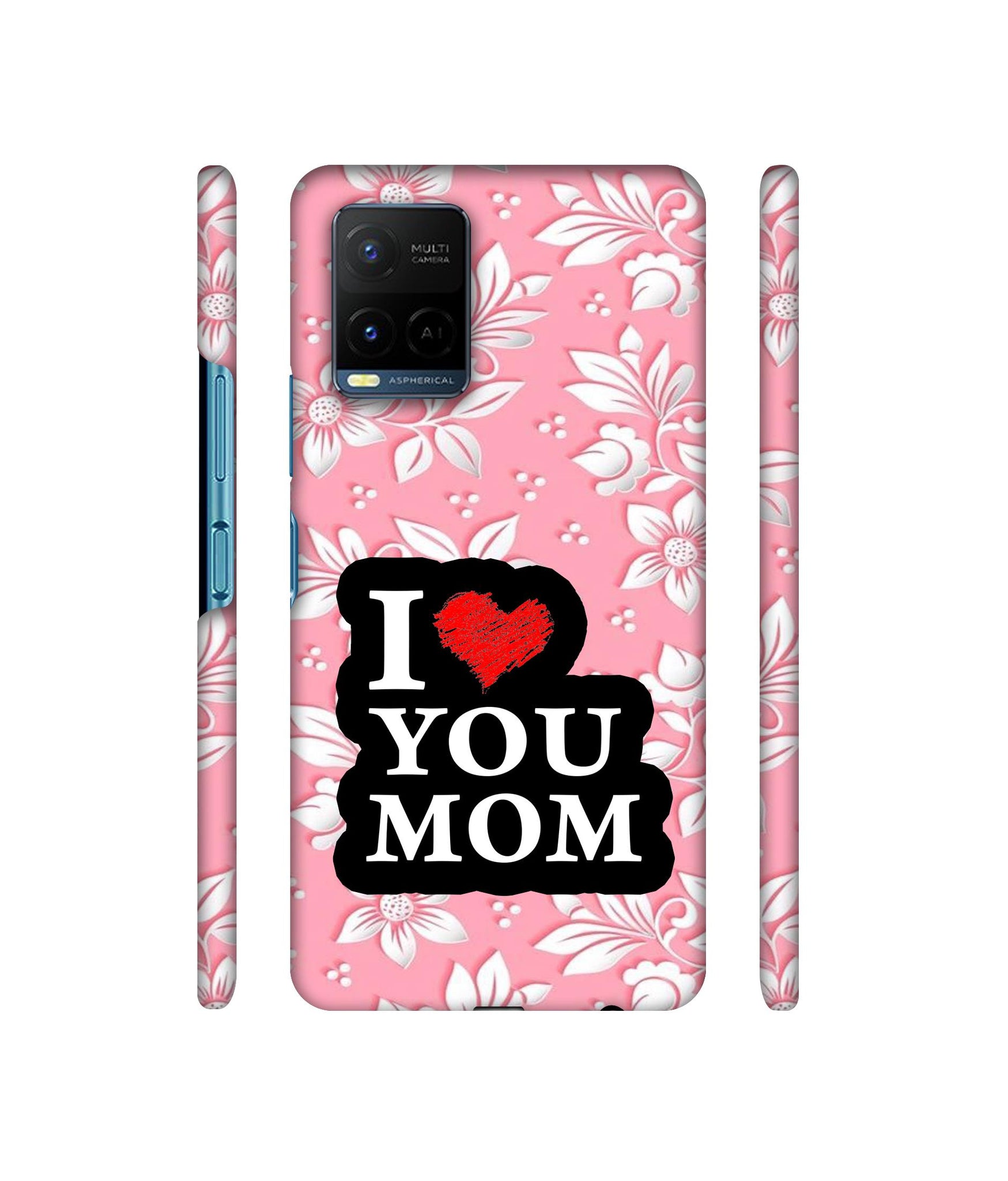 I Love Mom Designer Hard Back Cover for Vivo Y21