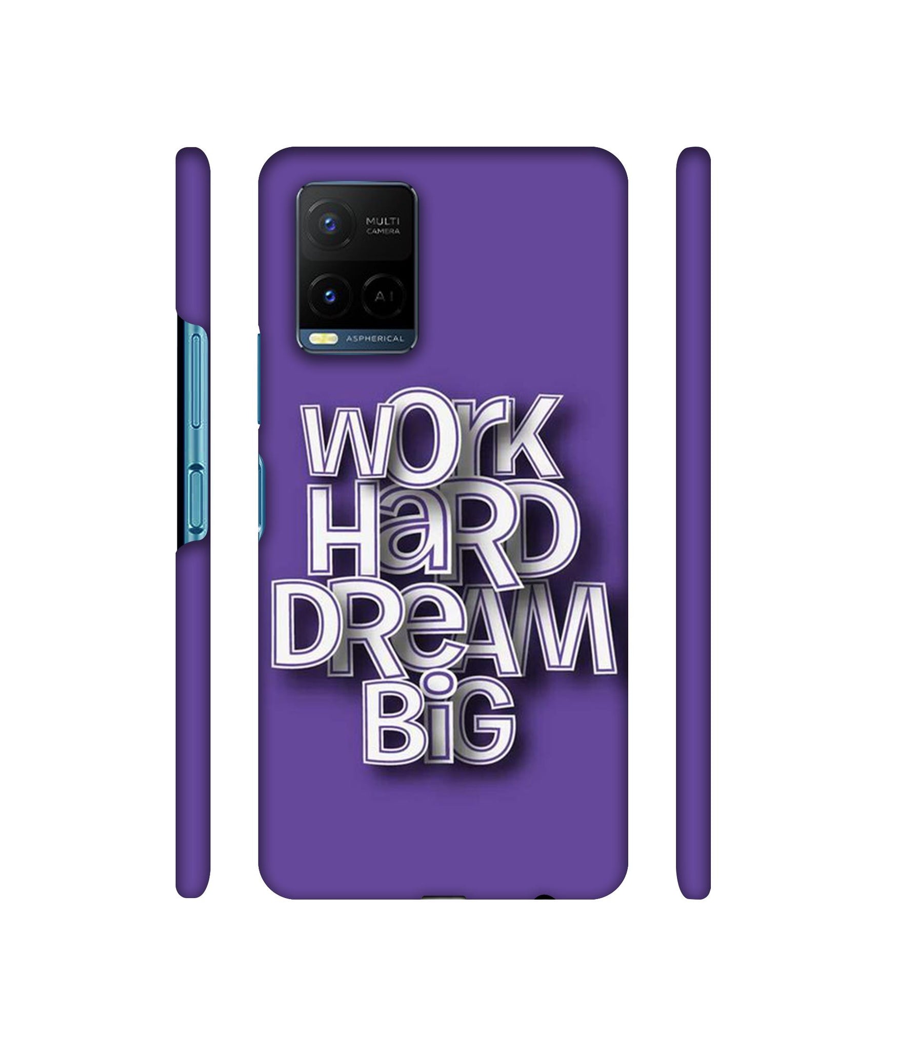 Work Hard Dream Big Designer Hard Back Cover for Vivo Y21