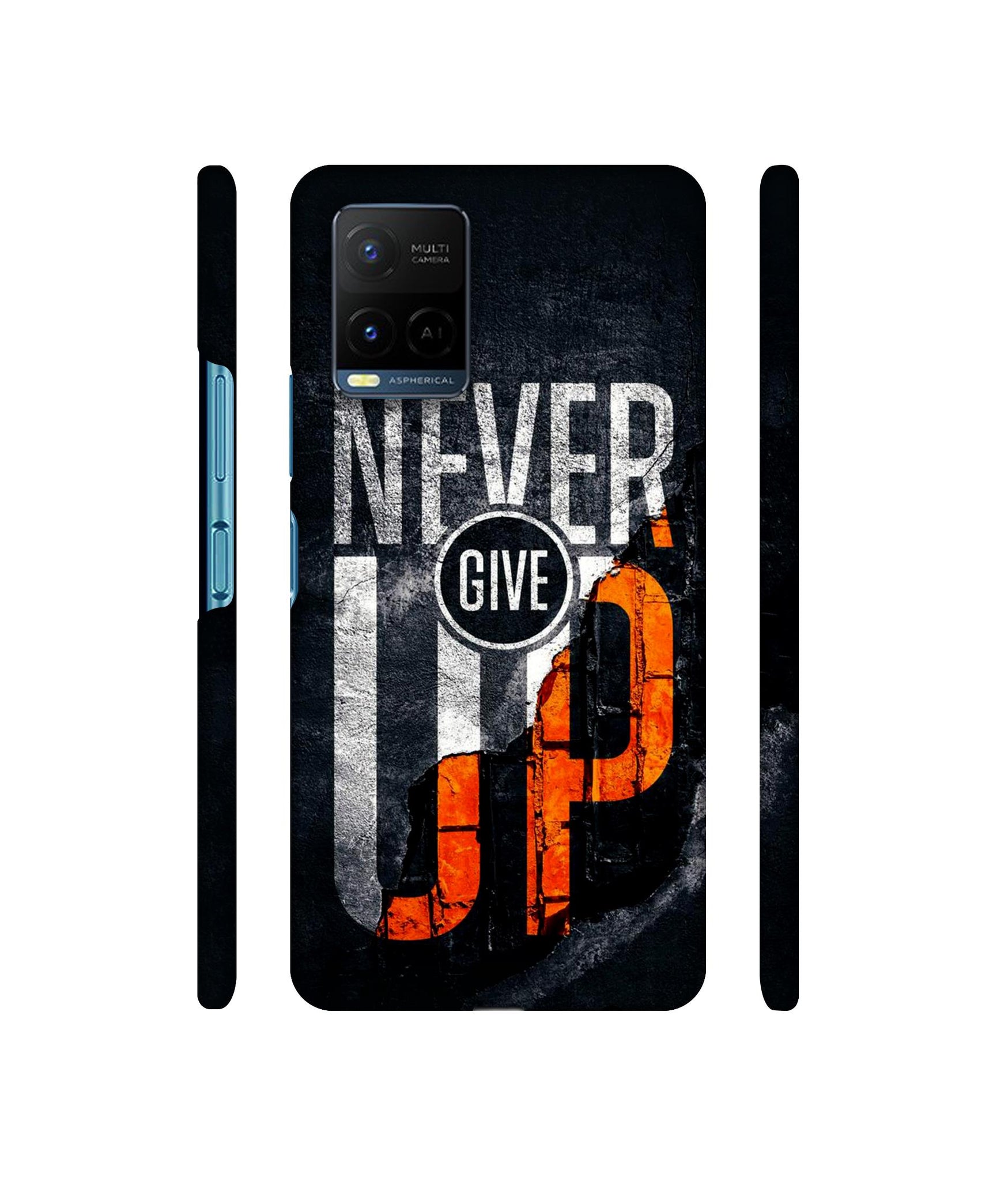 Never Give Up Designer Hard Back Cover for Vivo Y21