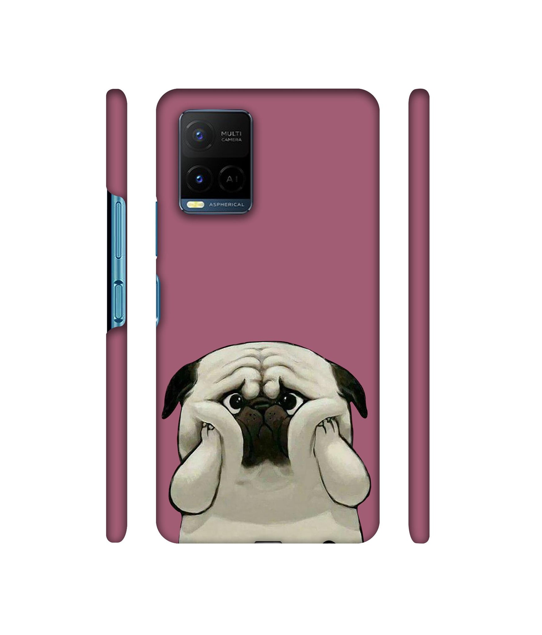 Pot Dog Purple Colour Designer Hard Back Cover for Vivo Y21