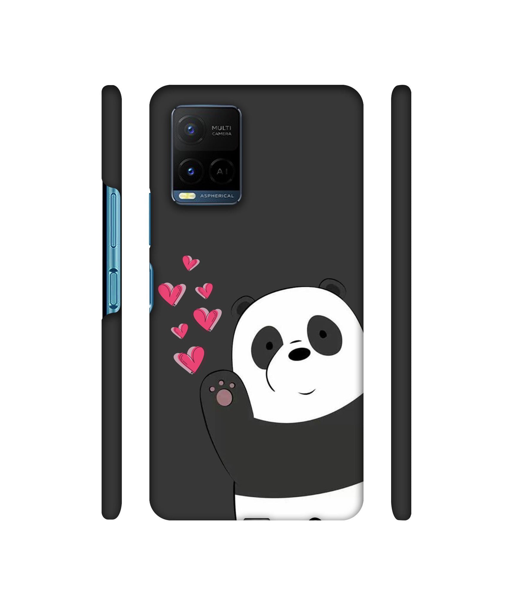 Love Panda Designer Hard Back Cover for Vivo Y21