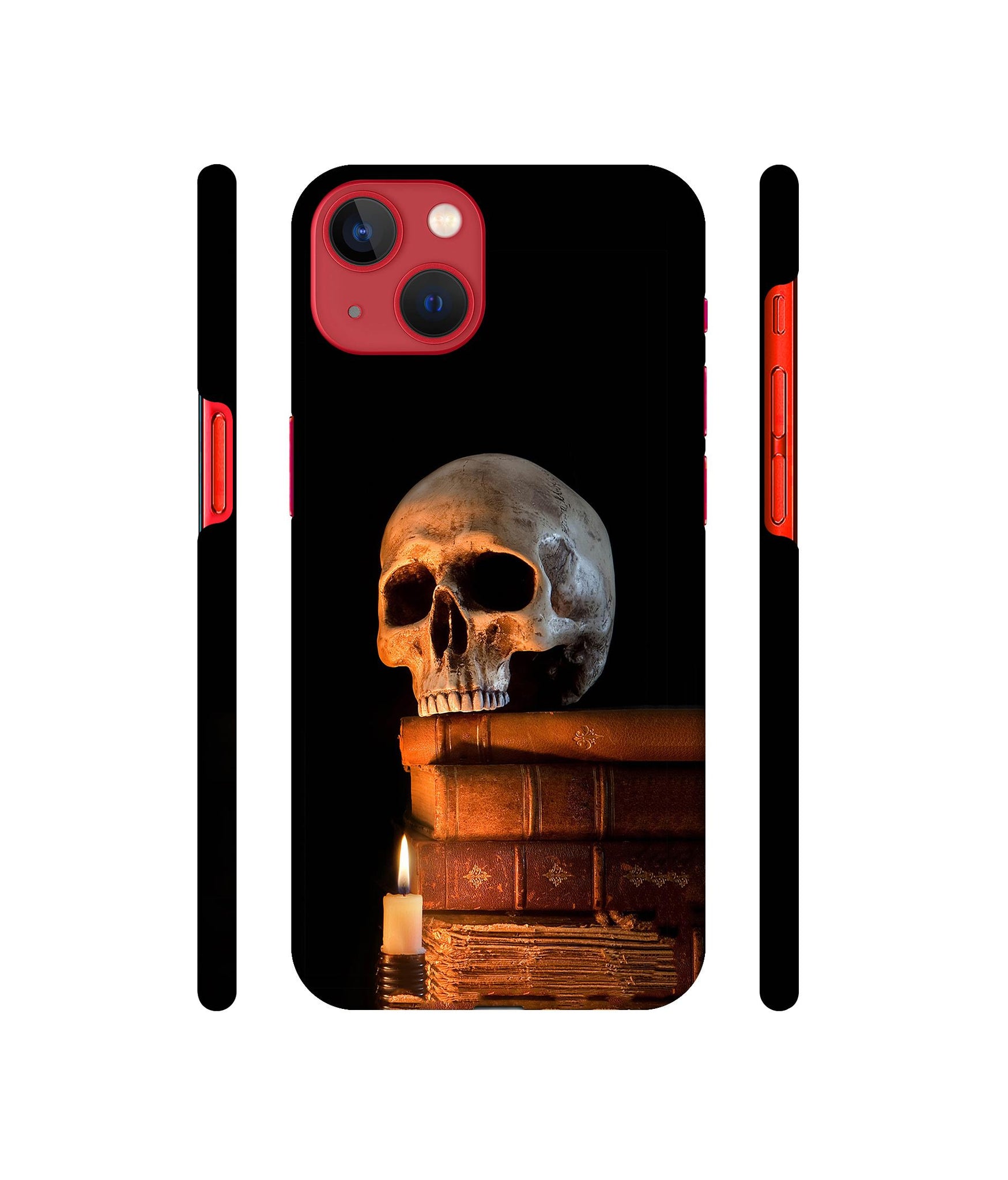 Skull Magic Candles Books Designer Hard Back Cover for Apple iPhone 13