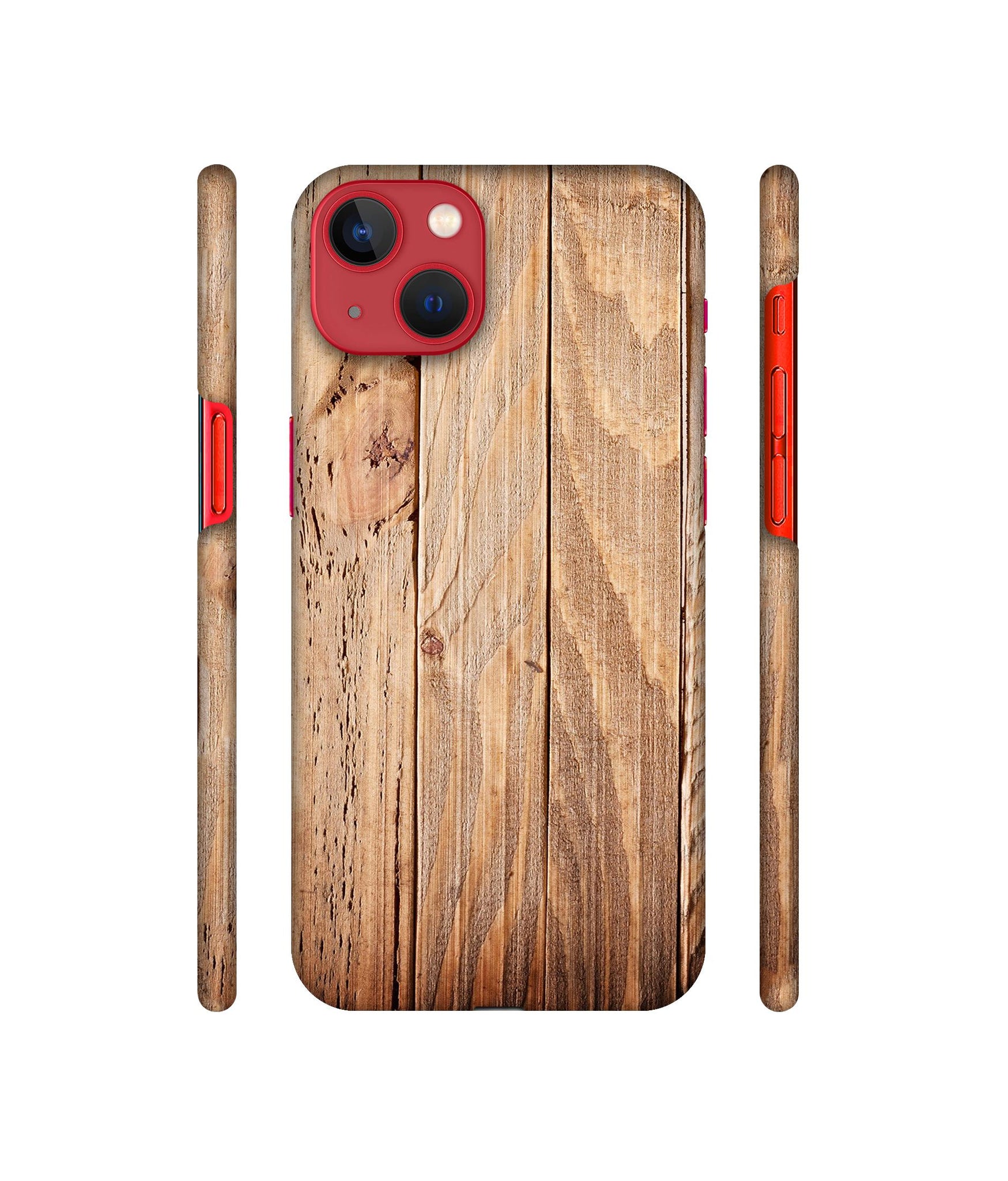 Wooden Texture Designer Hard Back Cover for Apple iPhone 13