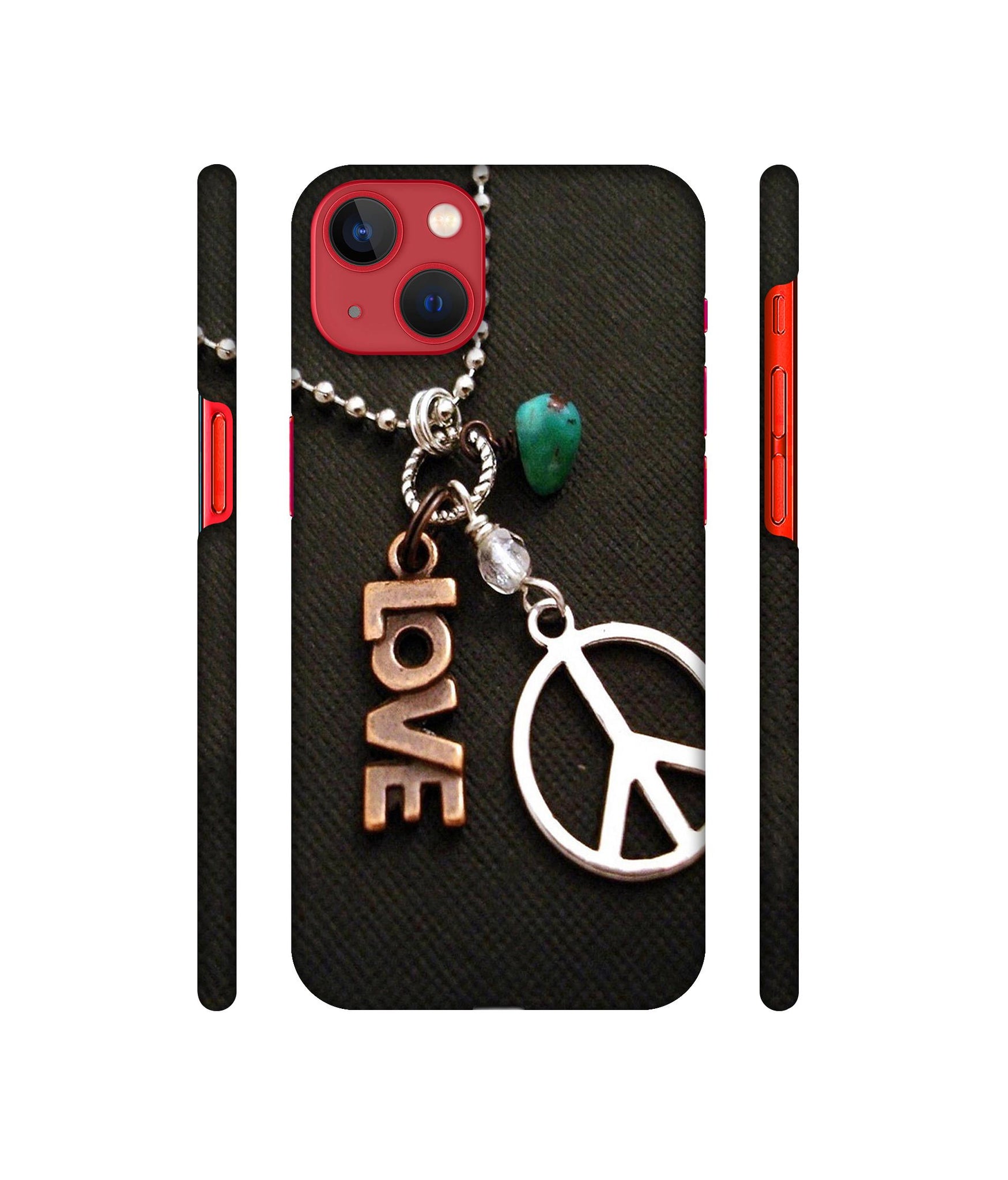 Love and Peace Designer Hard Back Cover for Apple iPhone 13