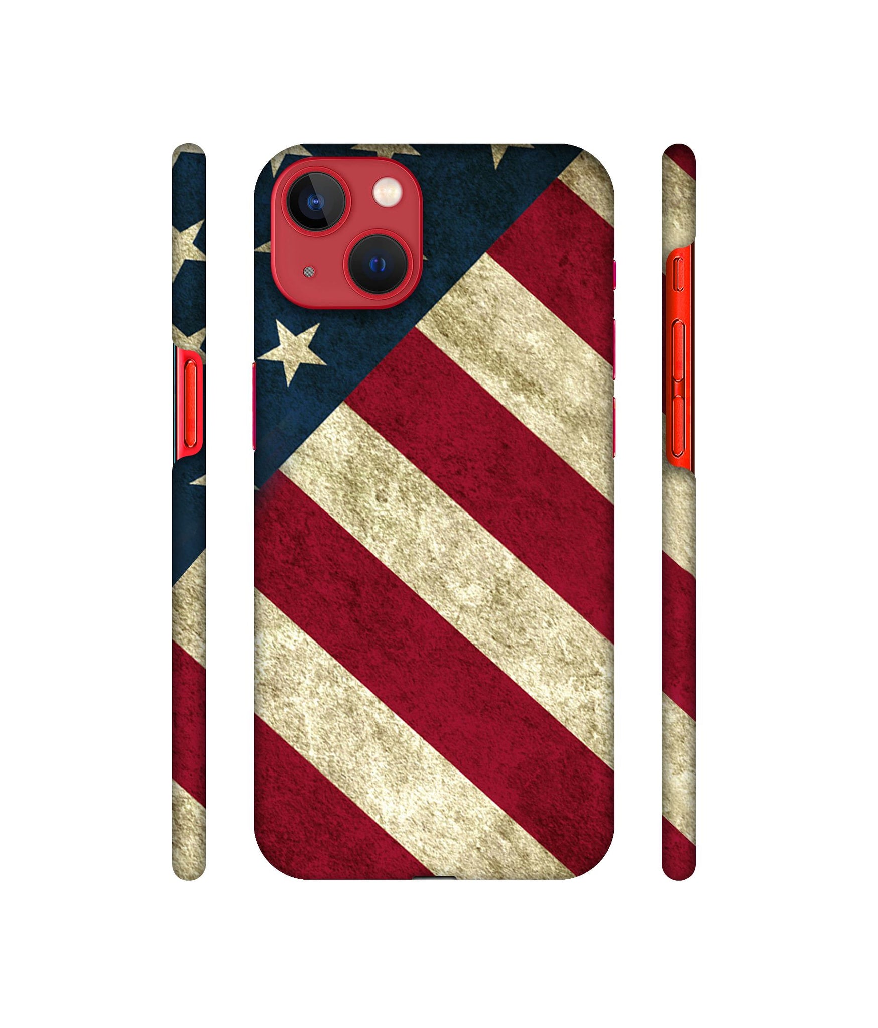 USA Flag Designer Hard Back Cover for Apple iPhone 13