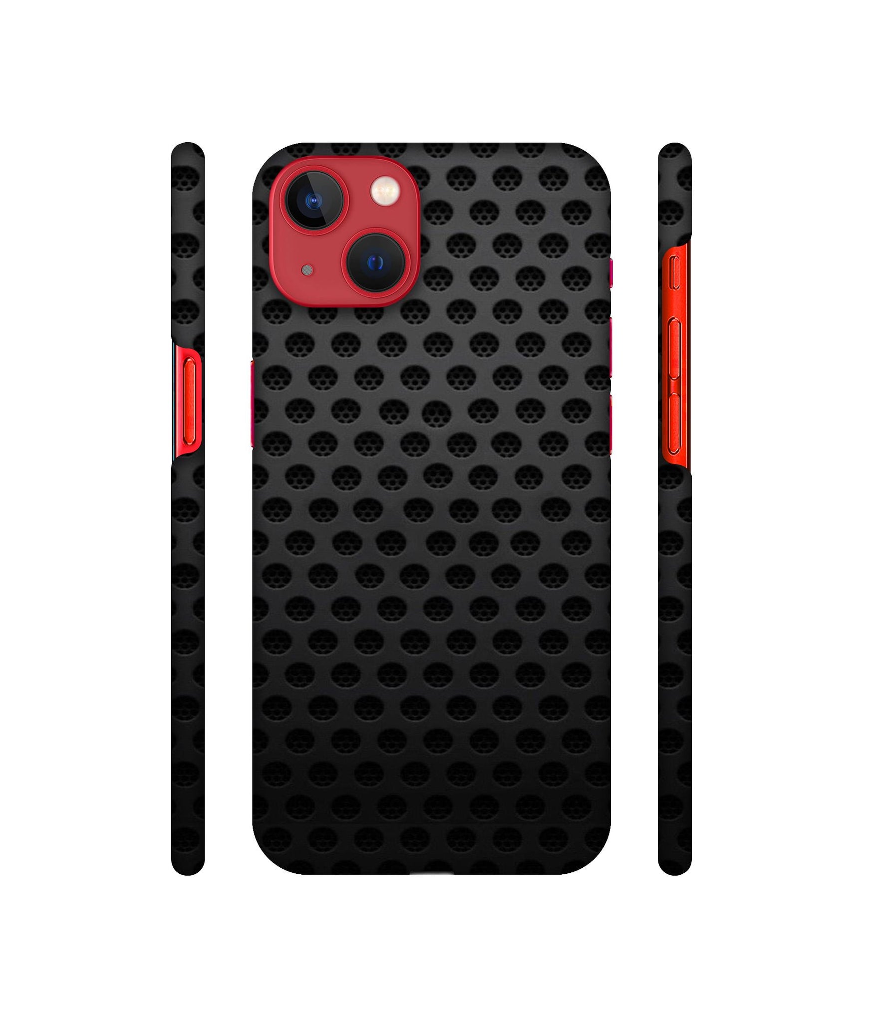 Black Circle Designer Hard Back Cover for Apple iPhone 13