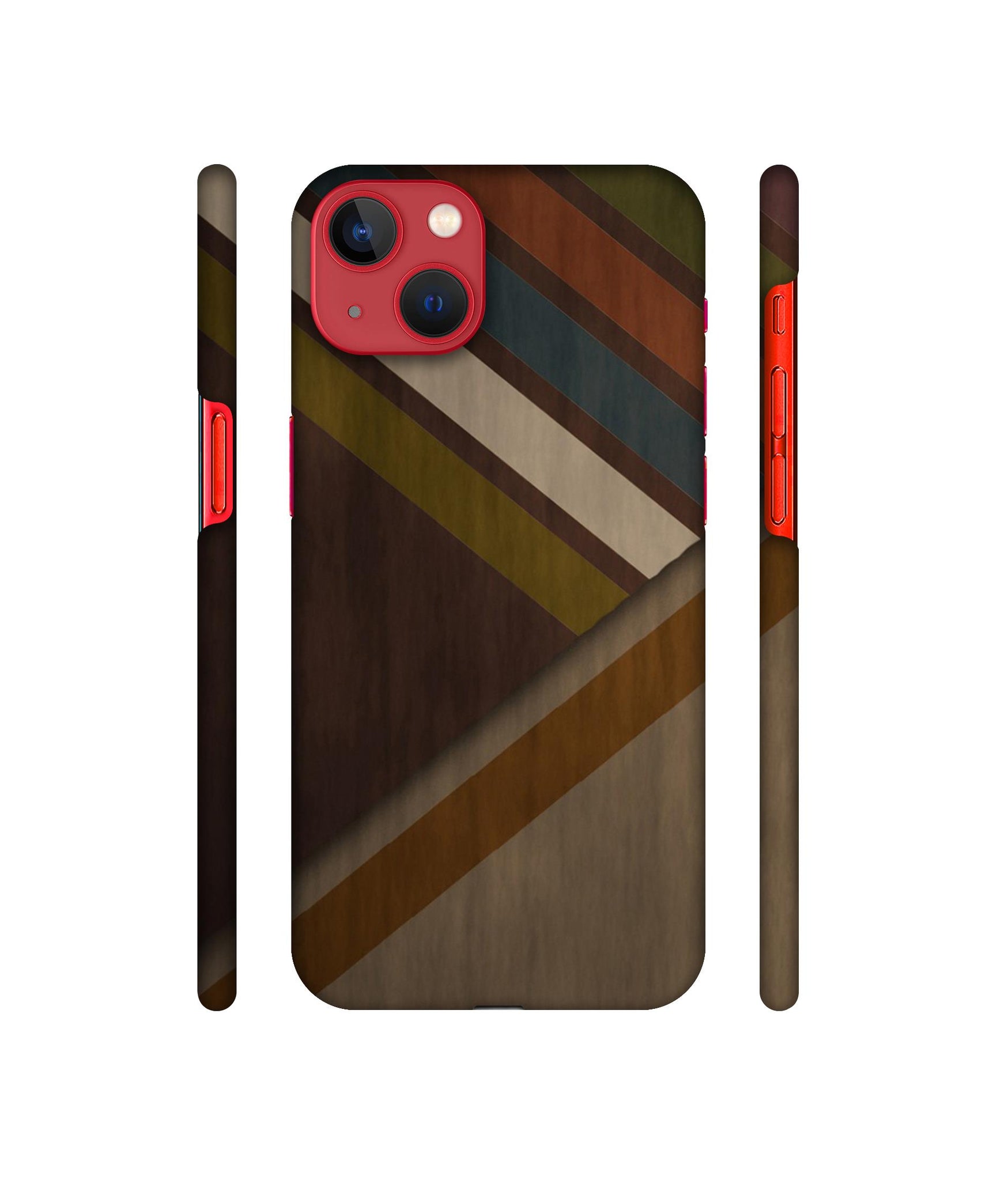 Colorful Wooden Pattern Designer Hard Back Cover for Apple iPhone 13