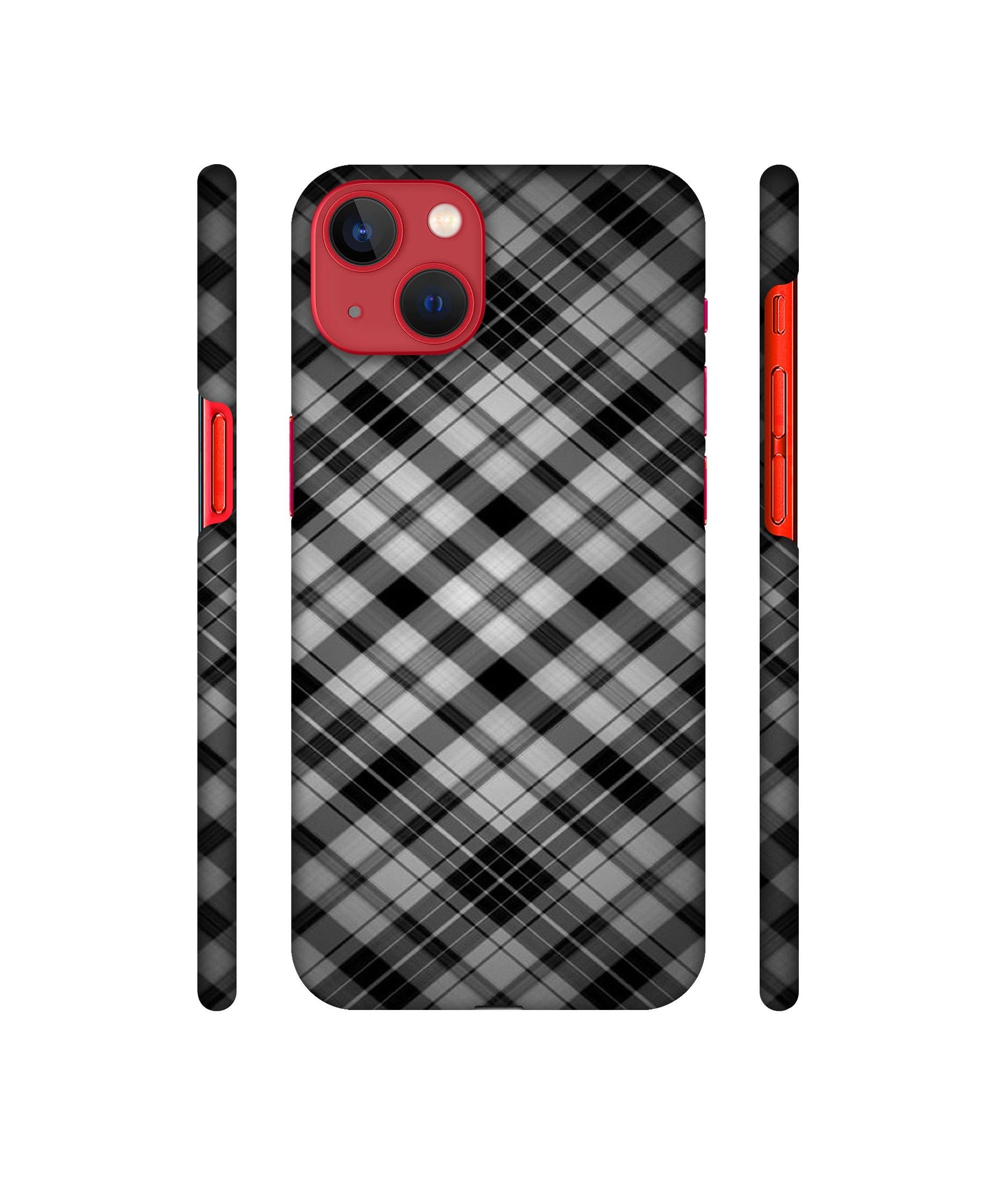 Black Stripes Pattern Designer Hard Back Cover for Apple iPhone 13