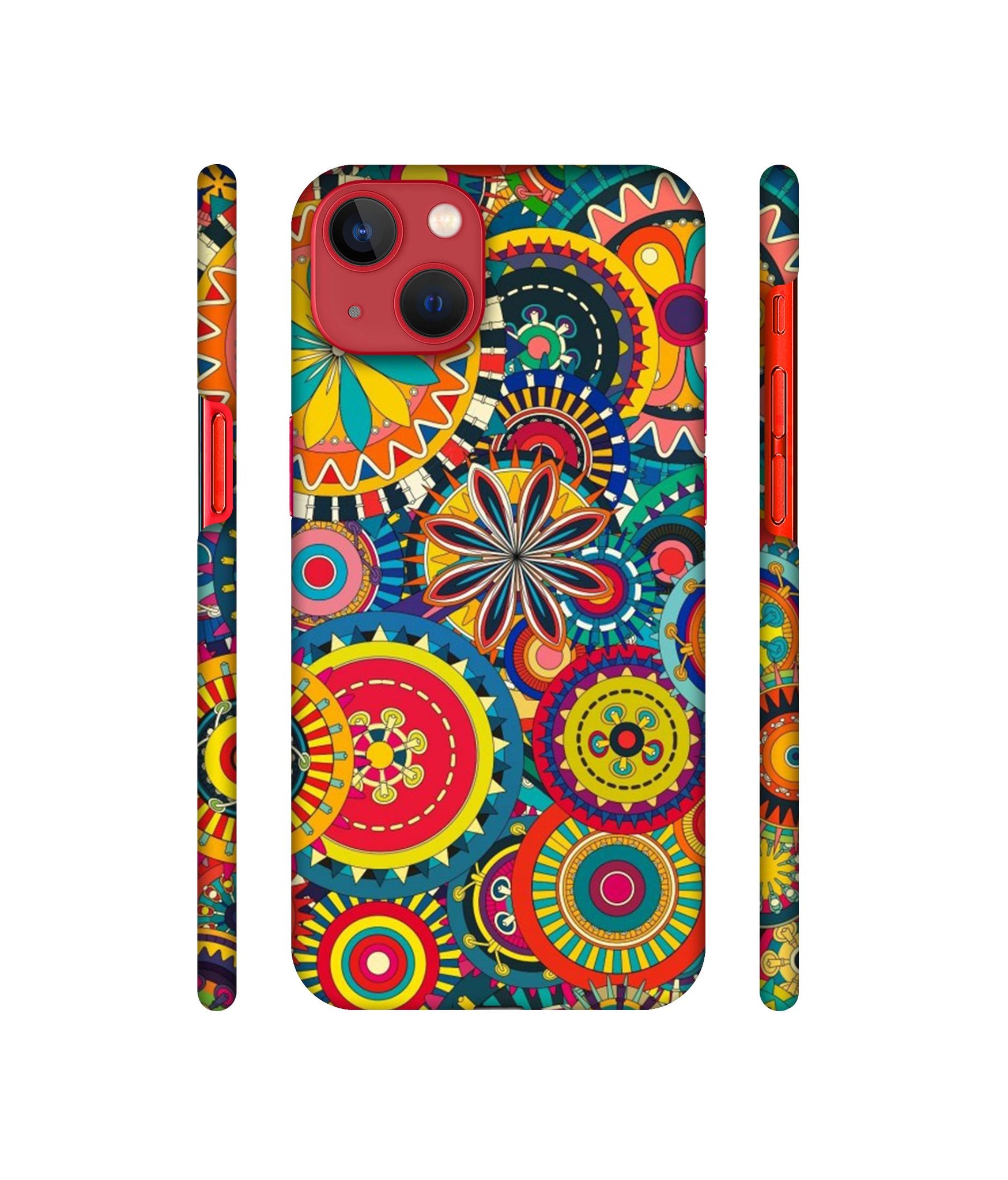 Ring Pattern Print Designer Hard Back Cover for Apple iPhone 13