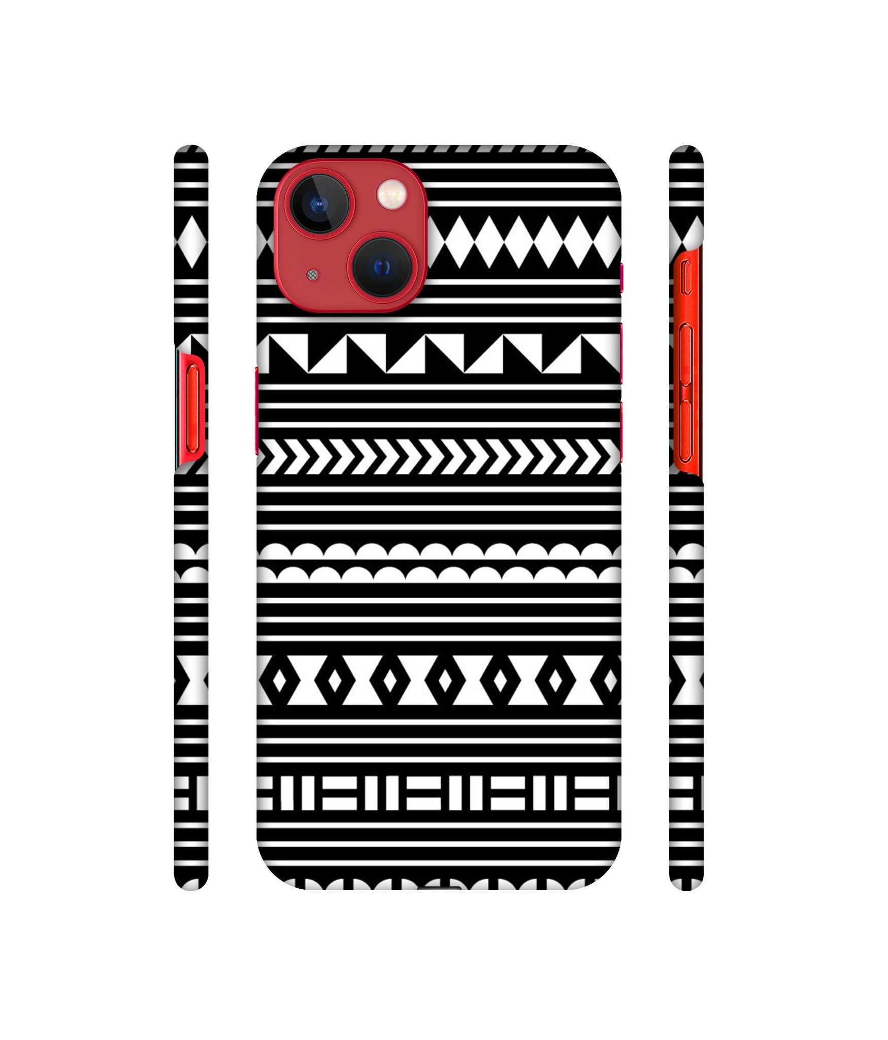 Black Pattern Designer Hard Back Cover for Apple iPhone 13