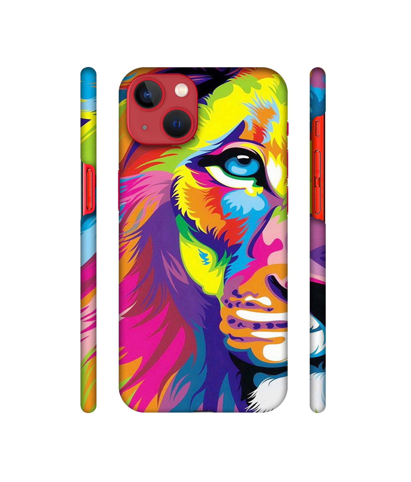 Lion Designer Hard Back Cover for Apple iPhone 13