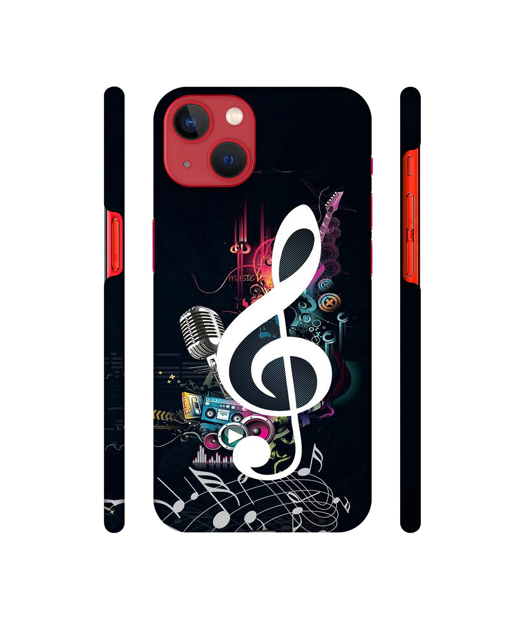 Mike and Music Designer Hard Back Cover for Apple iPhone 13